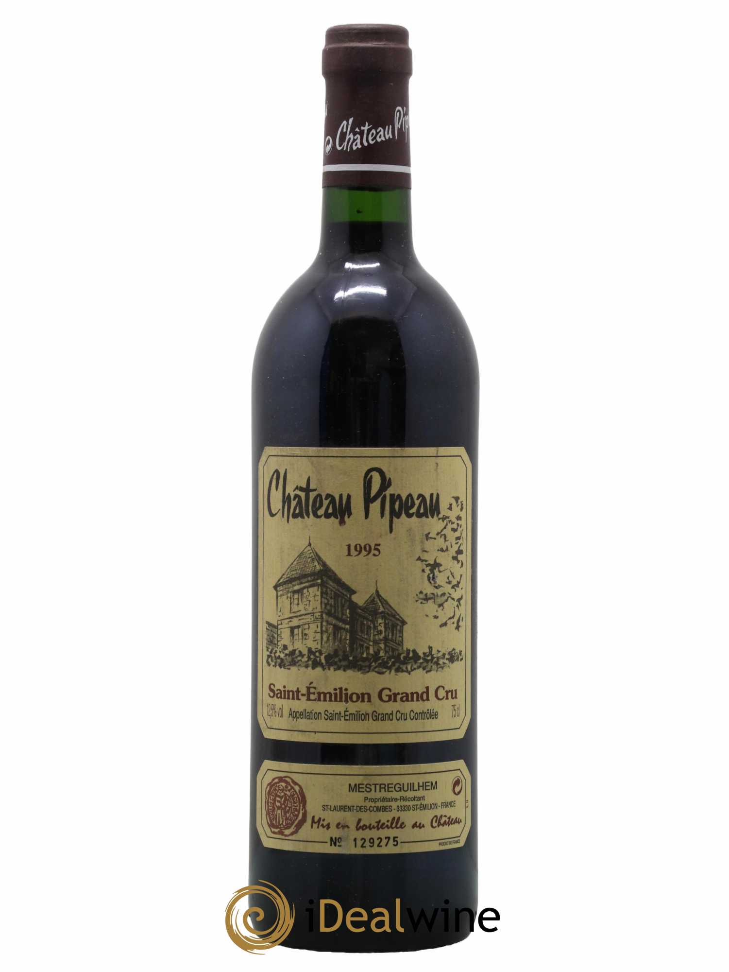 Château Pipeau 1995 - Lot de 1 bouteille - 0