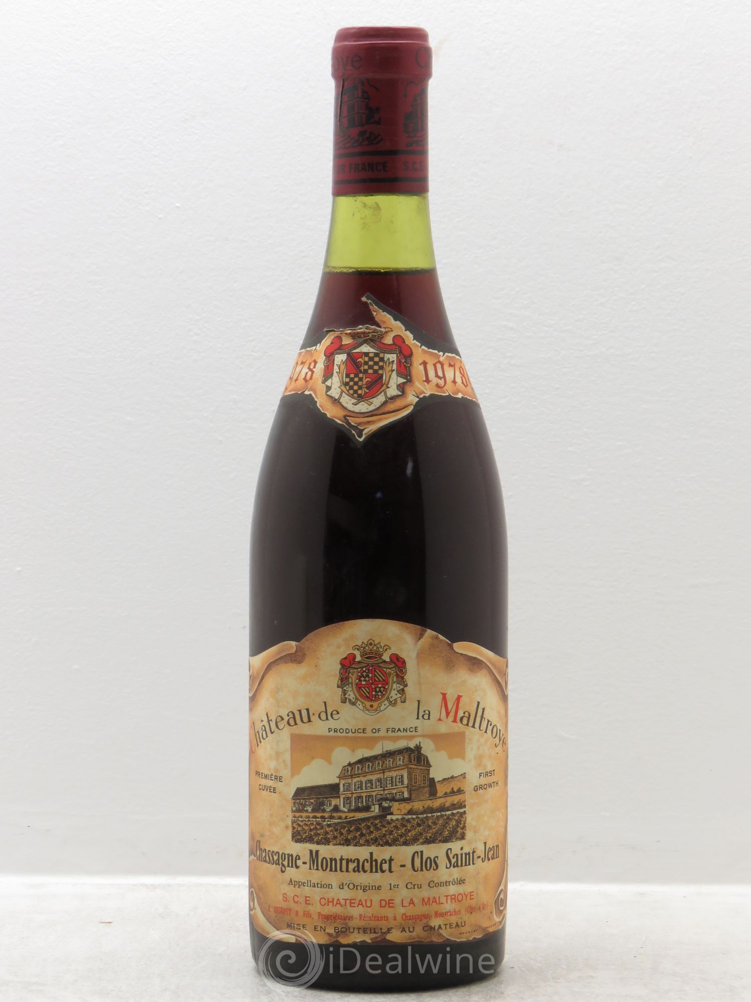 Chassagne-Montrachet 1er Cru 1978 - Lot de 1 bouteille - 0