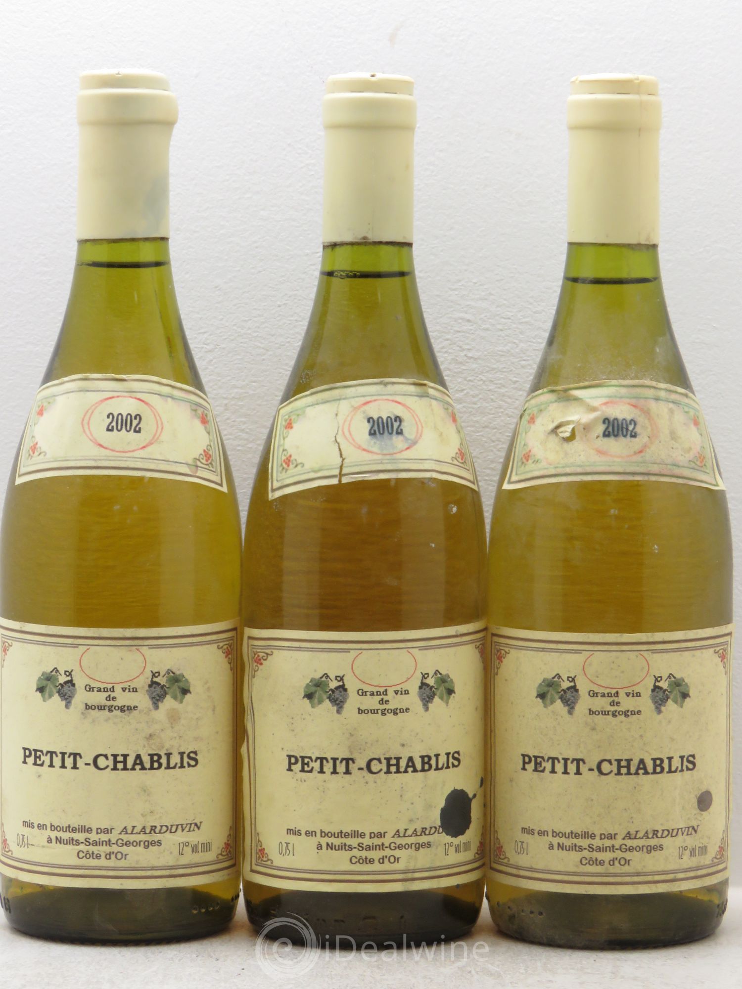 Petit Chablis Alarduvin (sans prix de réserve) 2002 - Posten von 3 Flaschen - 0