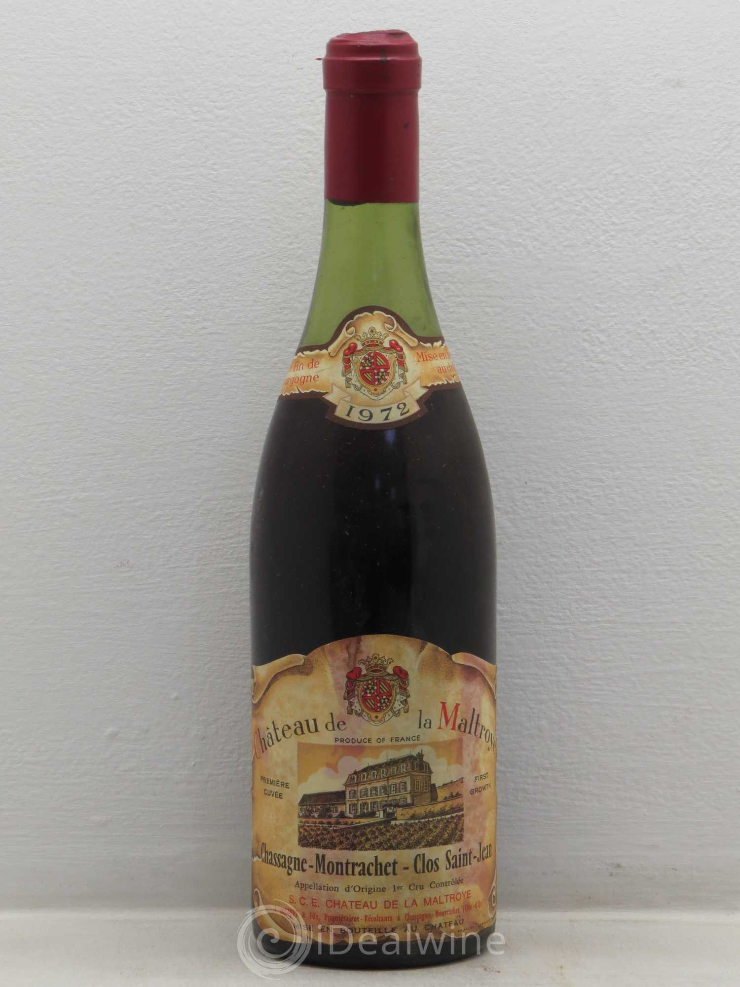 Chassagne-Montrachet 1er Cru (sans prix de réserve) 1972 - Lot de 1 bouteille - 0