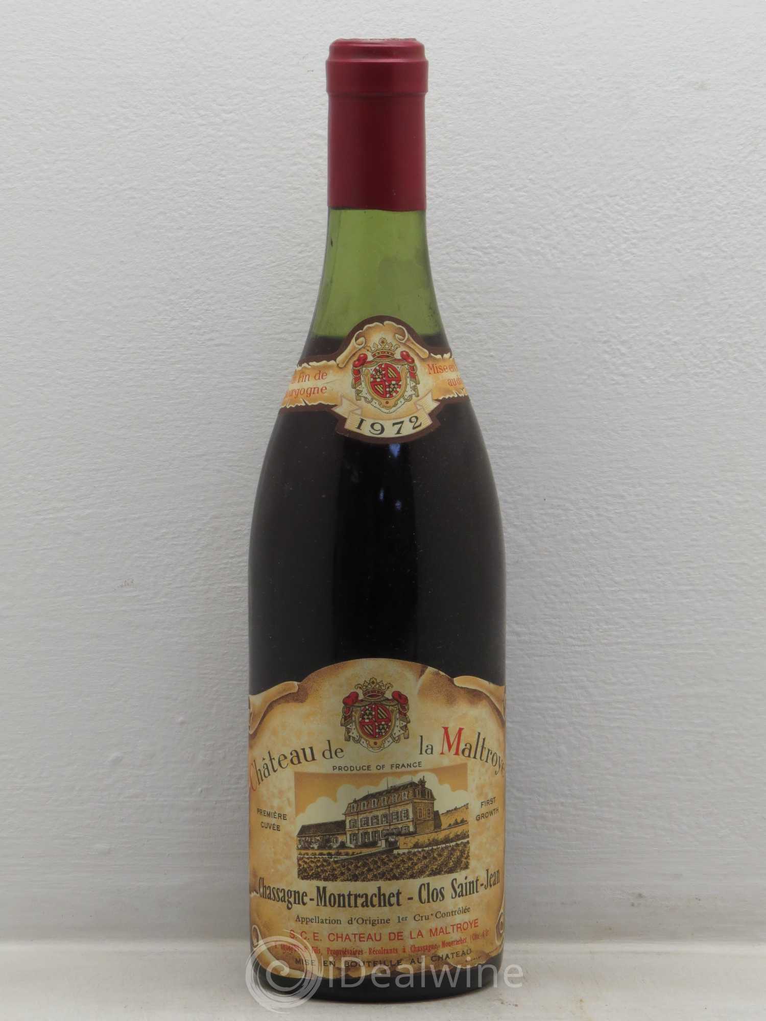 Chassagne-Montrachet 1er Cru (sans prix de réserve) 1972 - Lot de 1 bouteille - 0