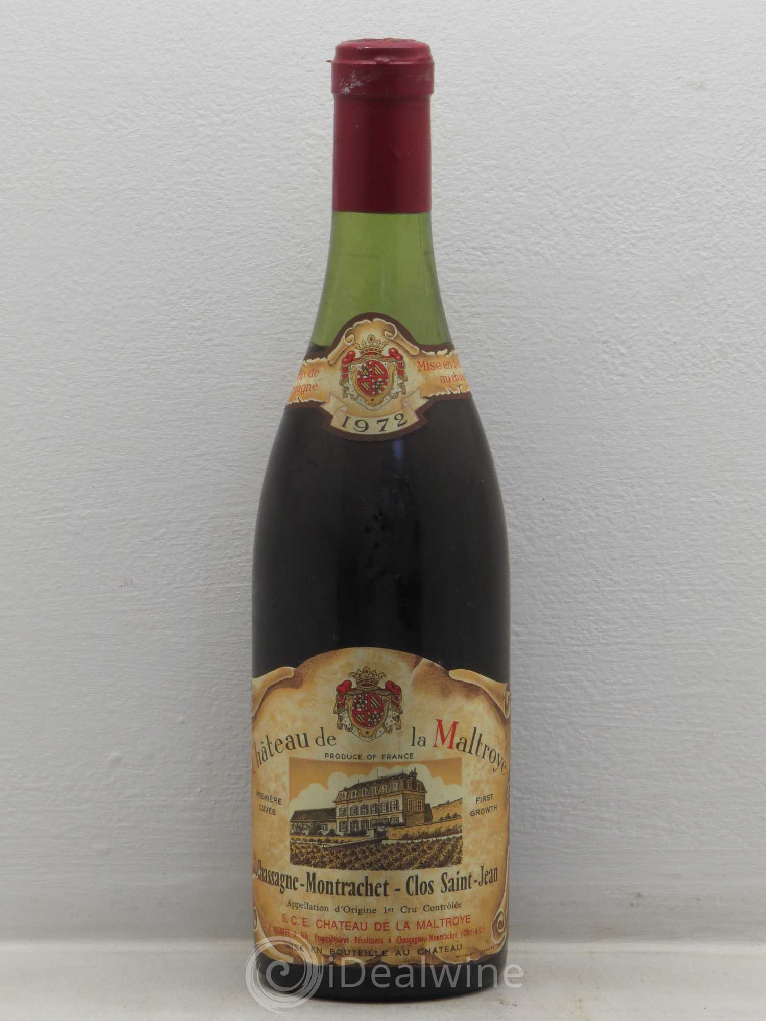 Chassagne-Montrachet 1er Cru (sans prix de réserve) 1972 - Lot de 1 bouteille - 0