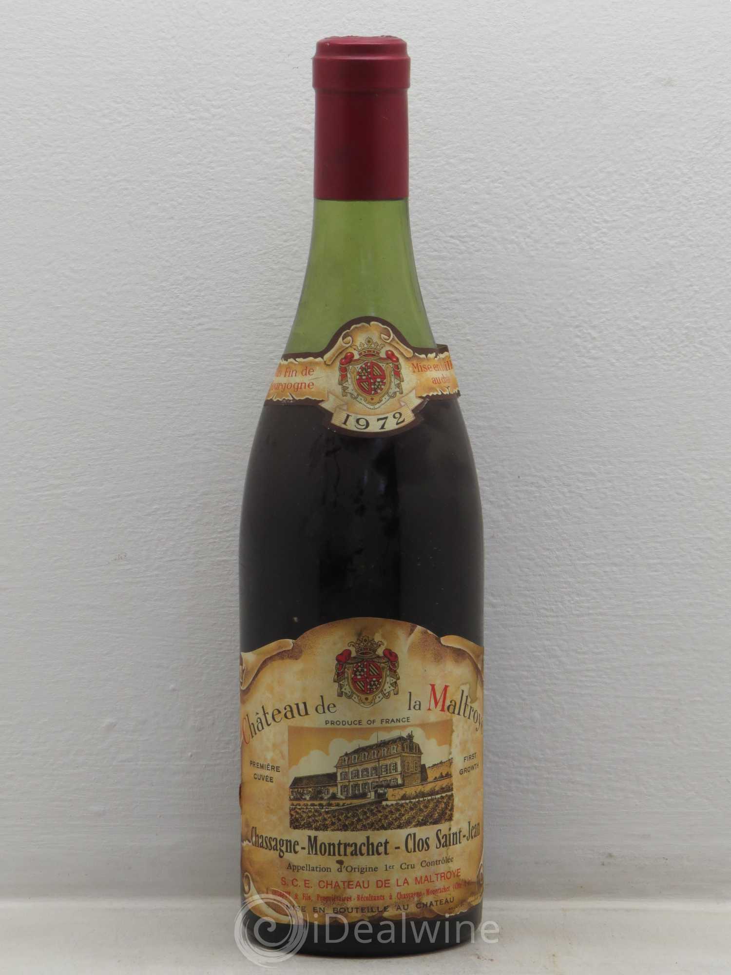 Chassagne-Montrachet 1er Cru (sans prix de réserve) 1972 - Lot de 1 bouteille - 0
