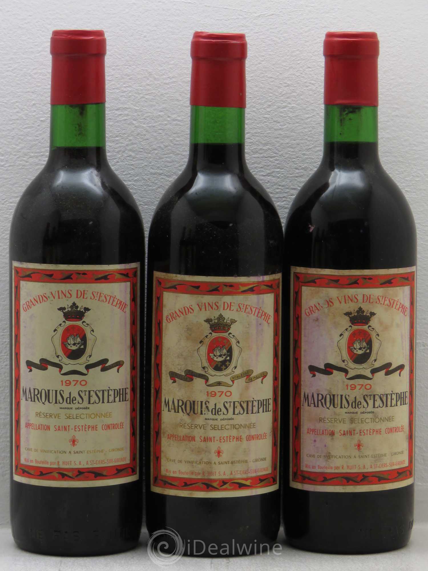 Marquis de Saint Estèphe 1970 - Lot de 6 bouteilles - 1