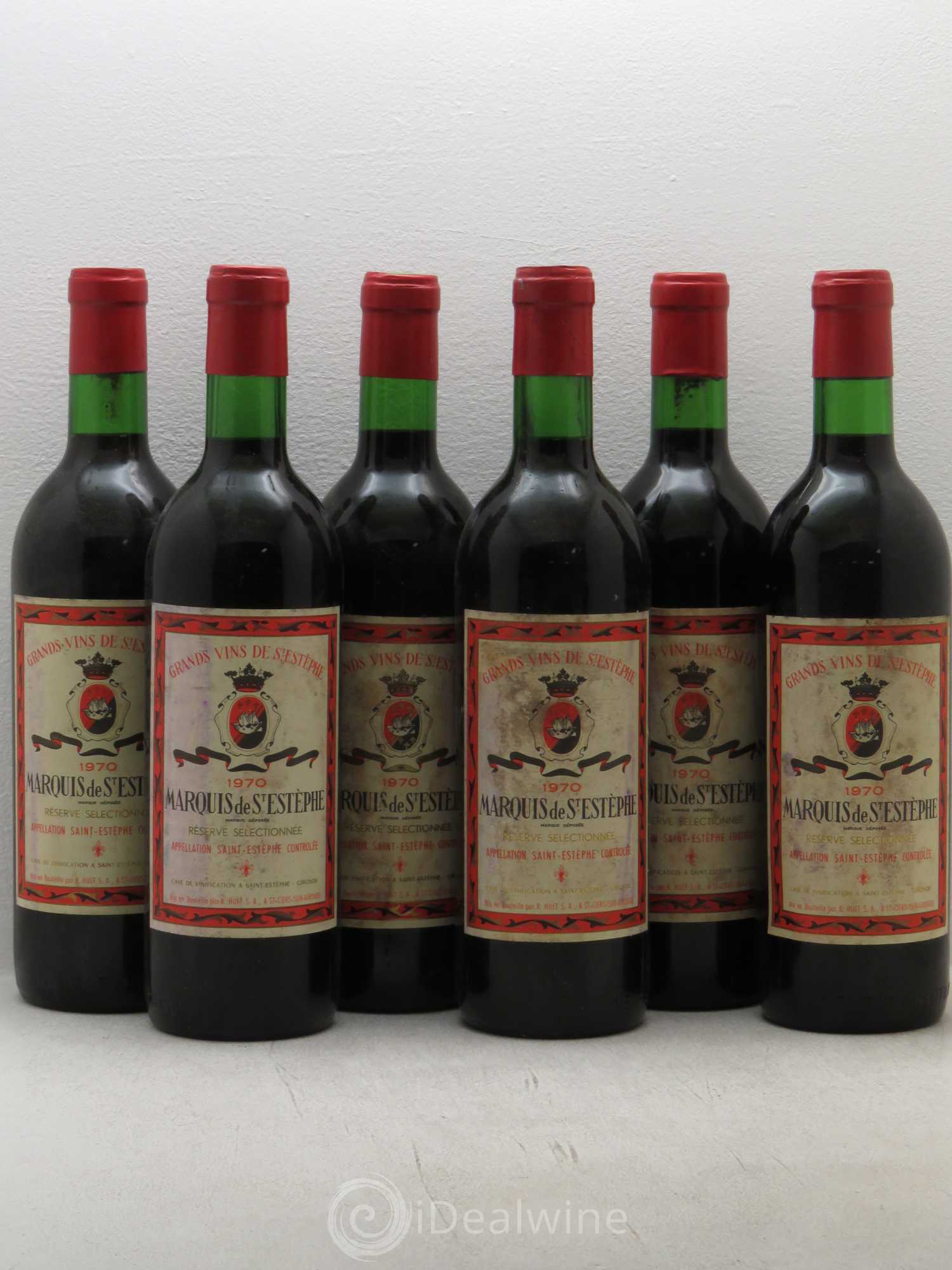 Marquis de Saint Estèphe 1970 - Lot de 6 bouteilles - 0
