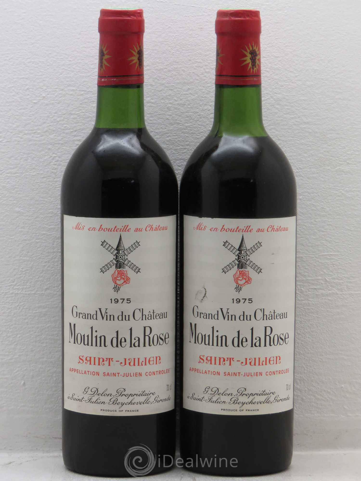 Château Moulin de la Rose Cru Bourgeois 1975 - Lot de 2 bouteilles - 0