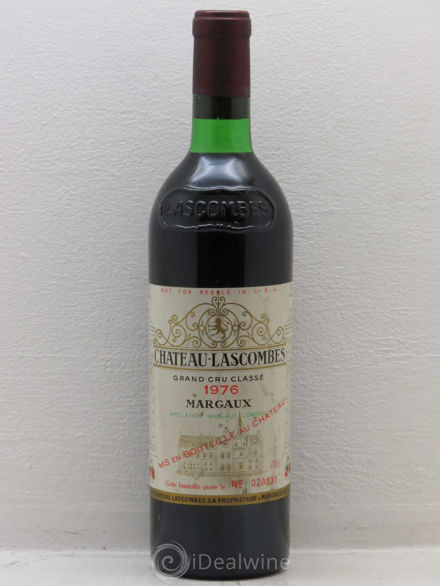 Château Lascombes 2ème Grand Cru Classé 1976 - Lot de 1 bouteille - 0