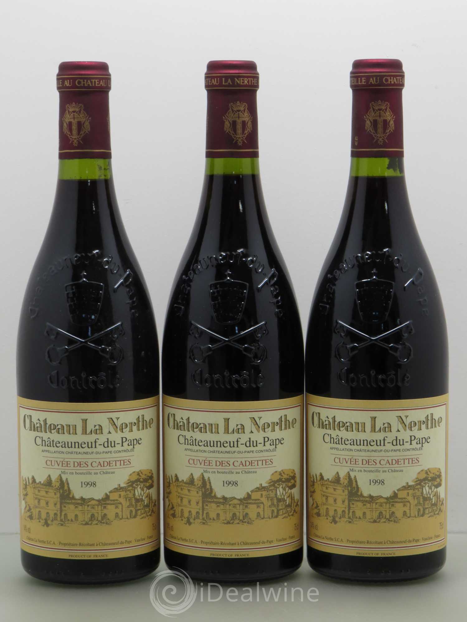 Châteauneuf-du-Pape Château La Nerthe Cuvée des Cadettes Famille Richard 1998 - Lot de 6 bouteilles - 2