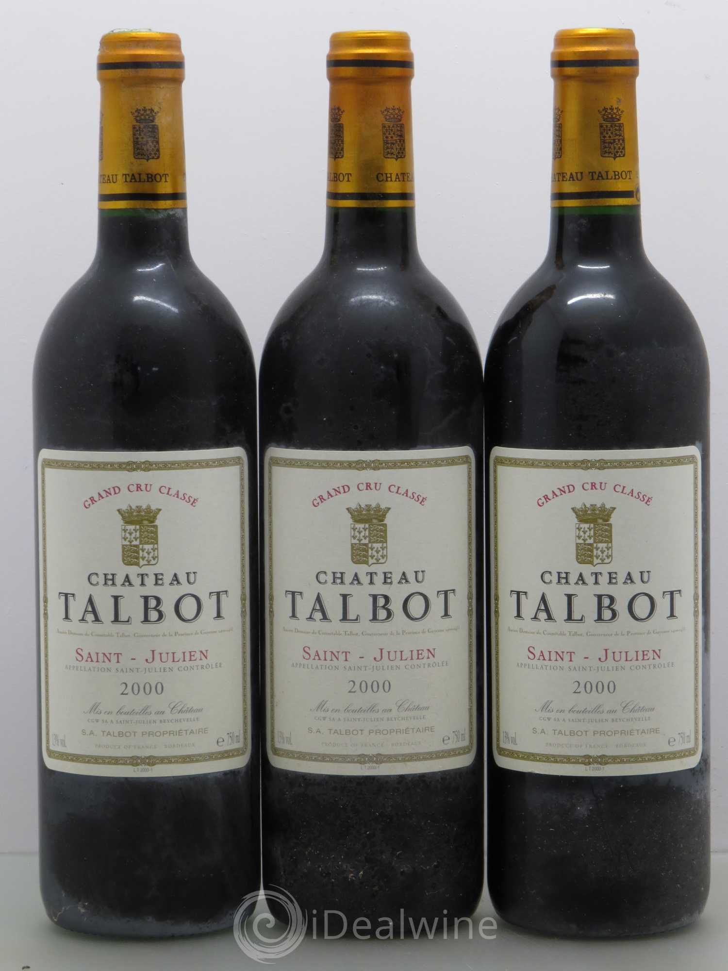 Château Talbot 4ème Grand Cru Classé 2000 - Lot de 6 bouteilles - 2