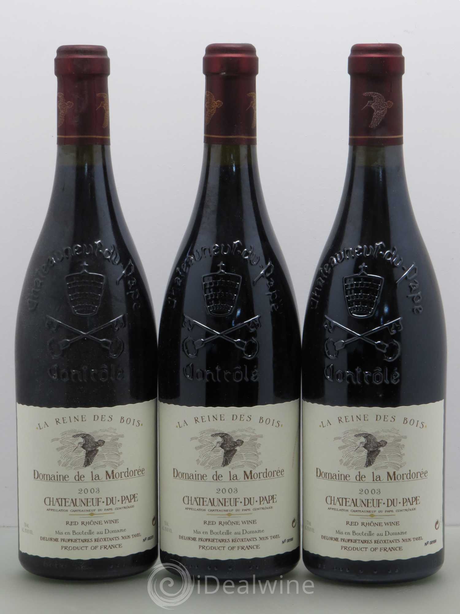 Châteauneuf-du-Pape  Cuvée de la Reine des Bois La Mordorée (Domaine de) 2003 - Lot de 6 bouteilles - 2