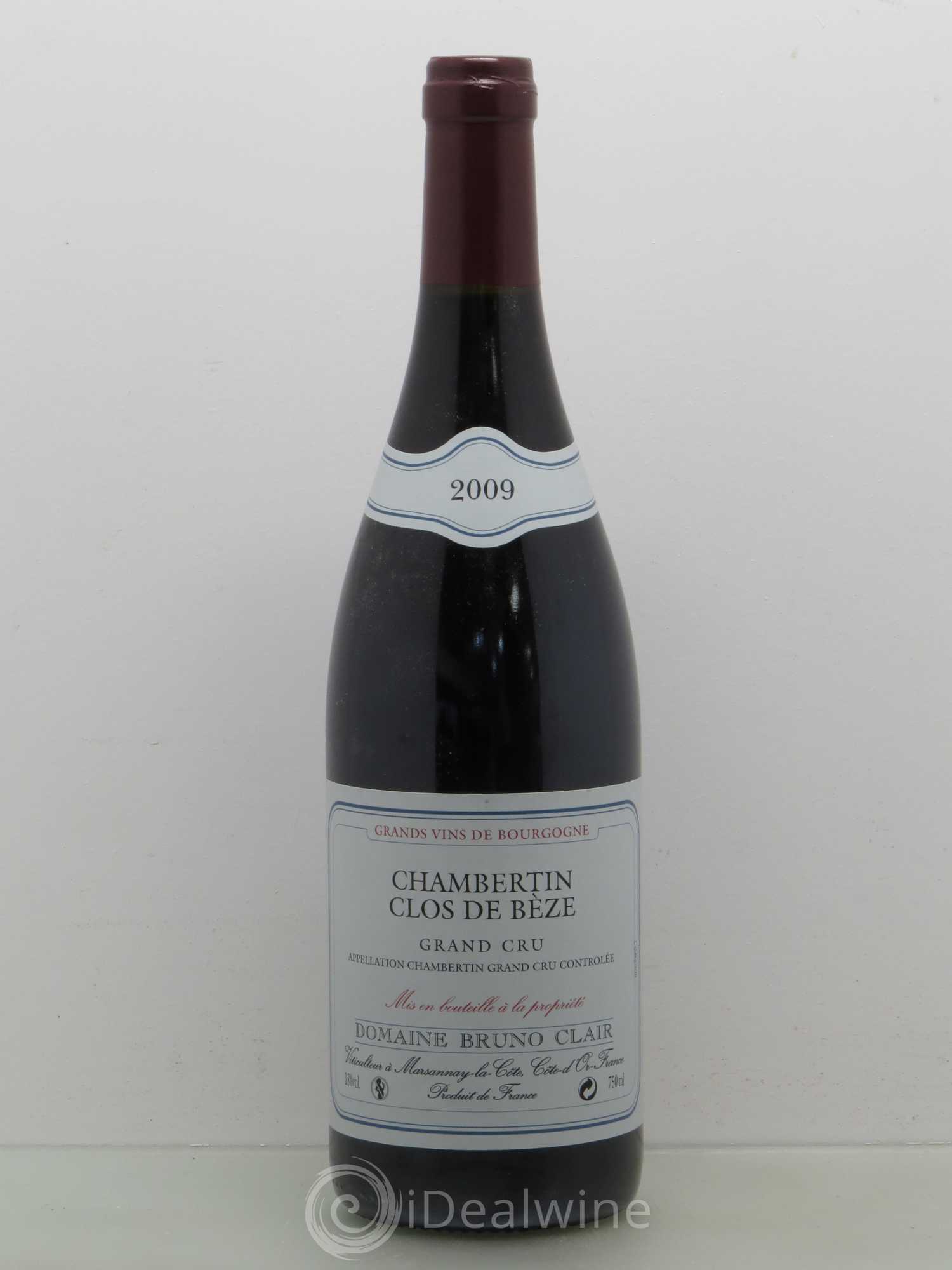 Chambertin Clos de Bèze Grand Cru Bruno Clair (Domaine) 2009 - Lot de 1 bouteille - 0