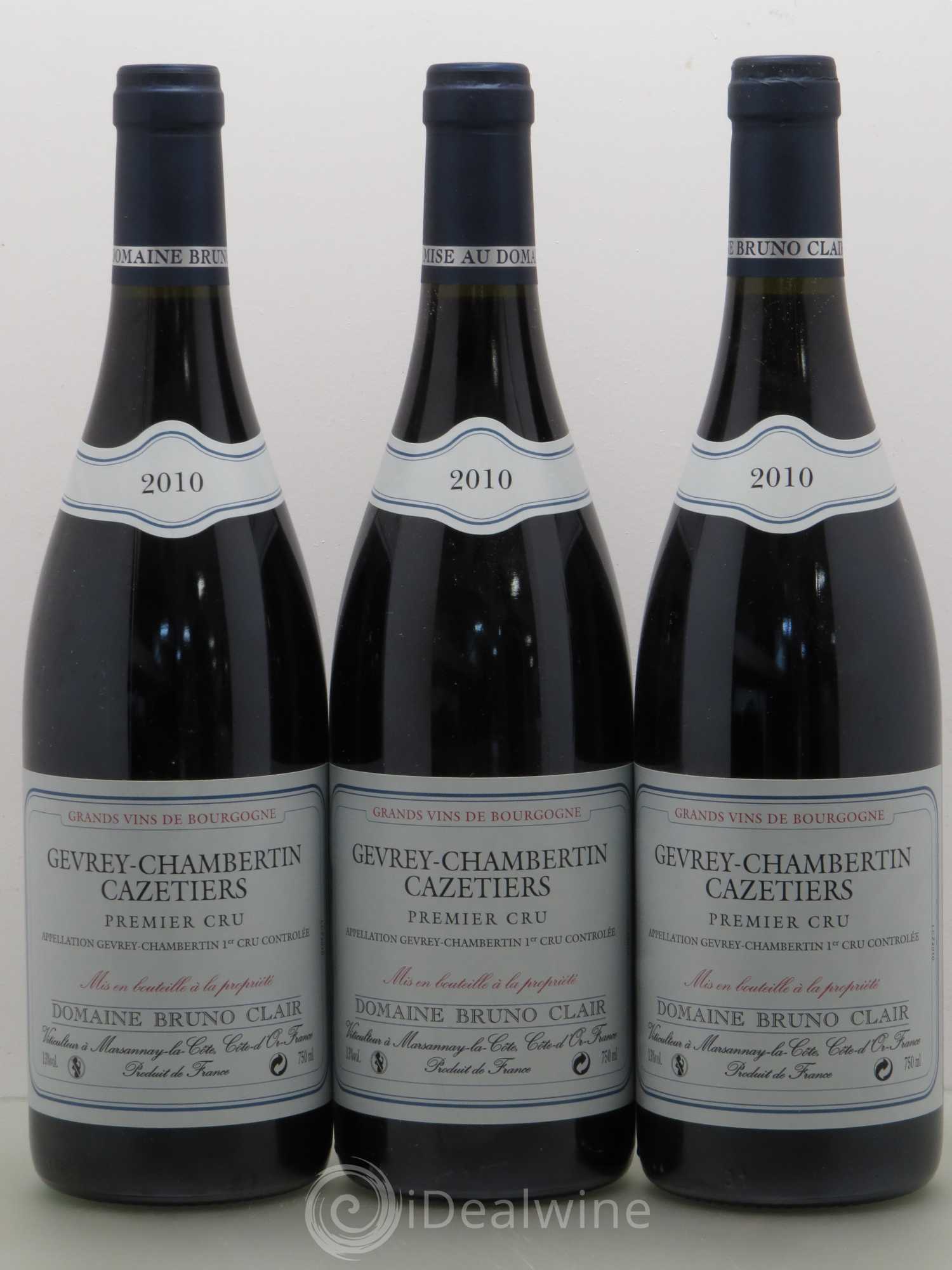 Gevrey-Chambertin 1er Cru Les Cazetiers Bruno Clair (Domaine) 2010 - Lot de 6 bouteilles - 2