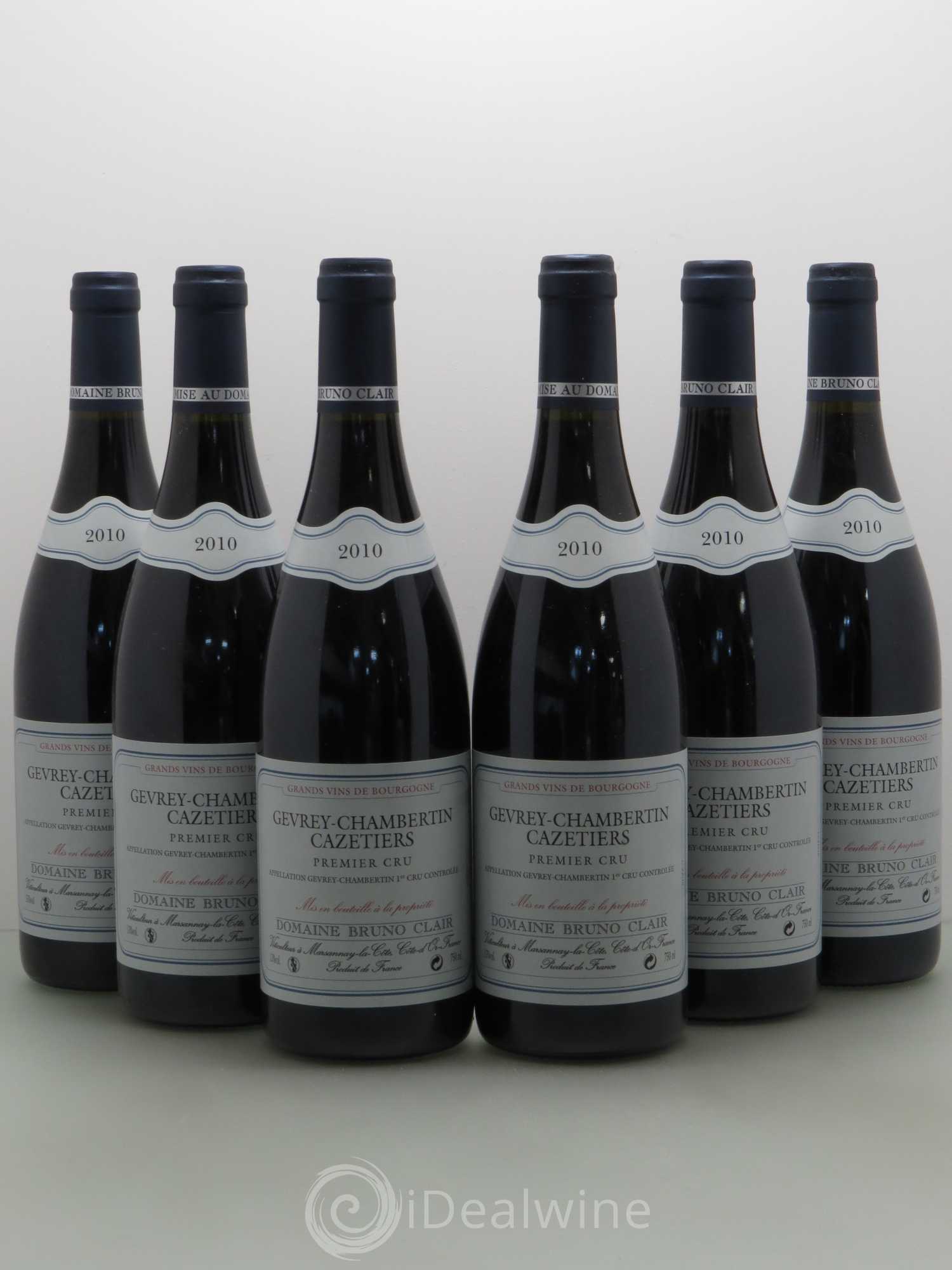 Gevrey-Chambertin 1er Cru Les Cazetiers Bruno Clair (Domaine) 2010 - Lot de 6 bouteilles - 0