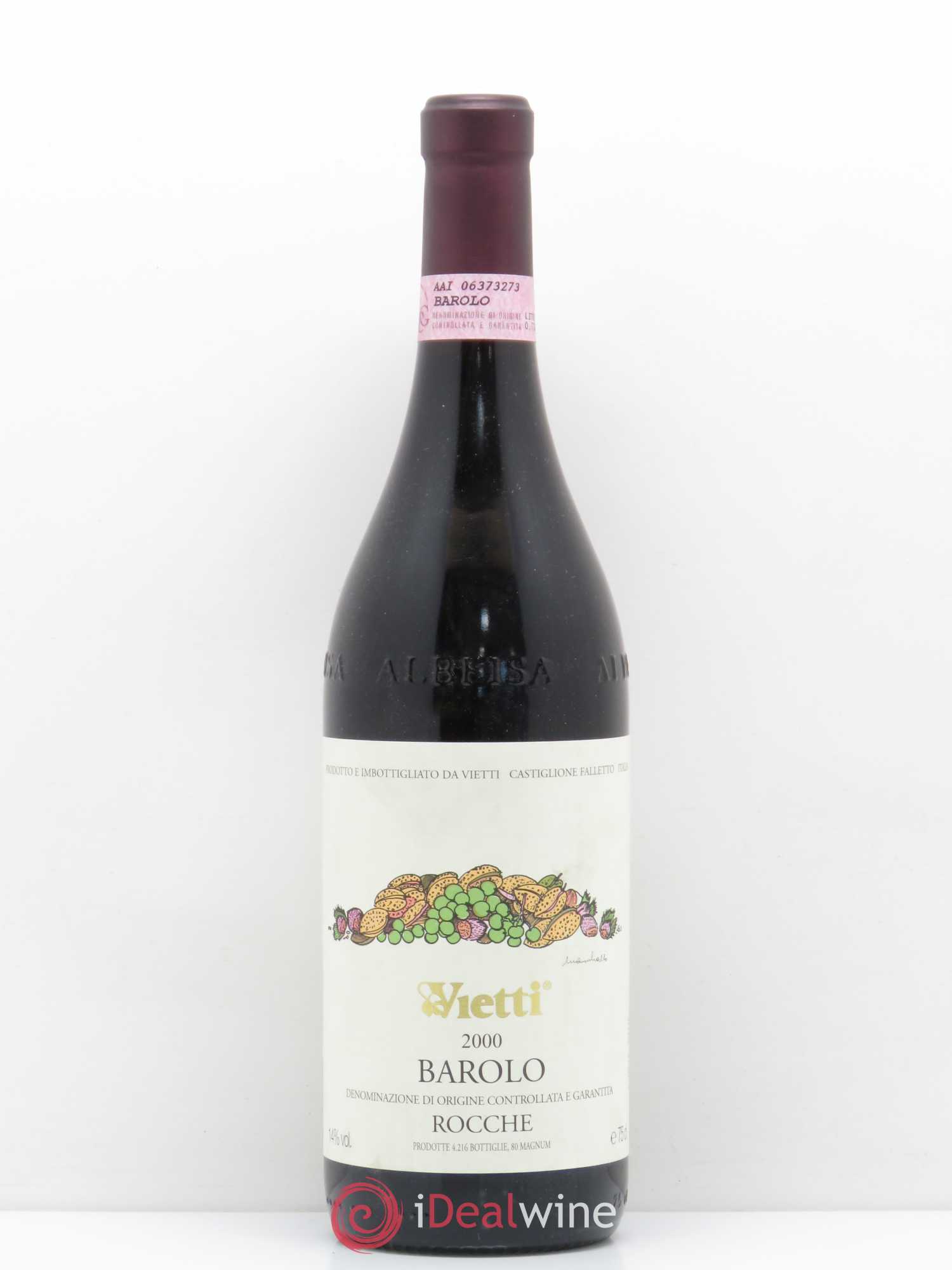 Barolo Rocche Vietti 2000 - Lot of 1 bottle - 0