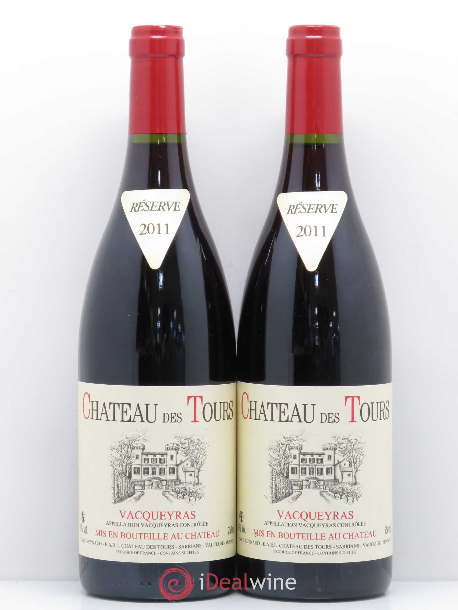 Vacqueyras Château des Tours Emmanuel Reynaud 2011 - Lot de 2 bouteilles - 0