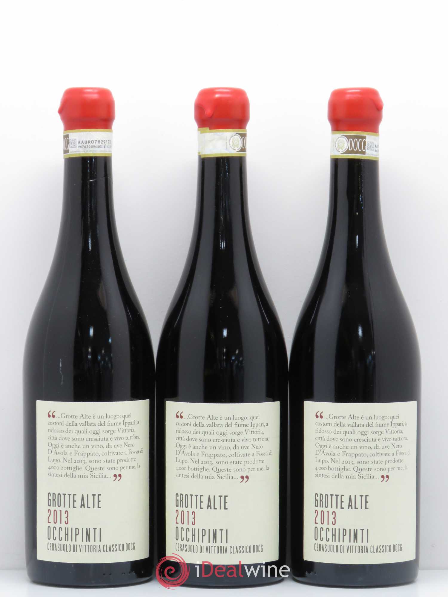 Italie Azienda Agricola Arianna Occhipinti Grotte Alte Cerasuolo di Vittoria DOCG 2013 - Posten von 3 Flaschen - 0
