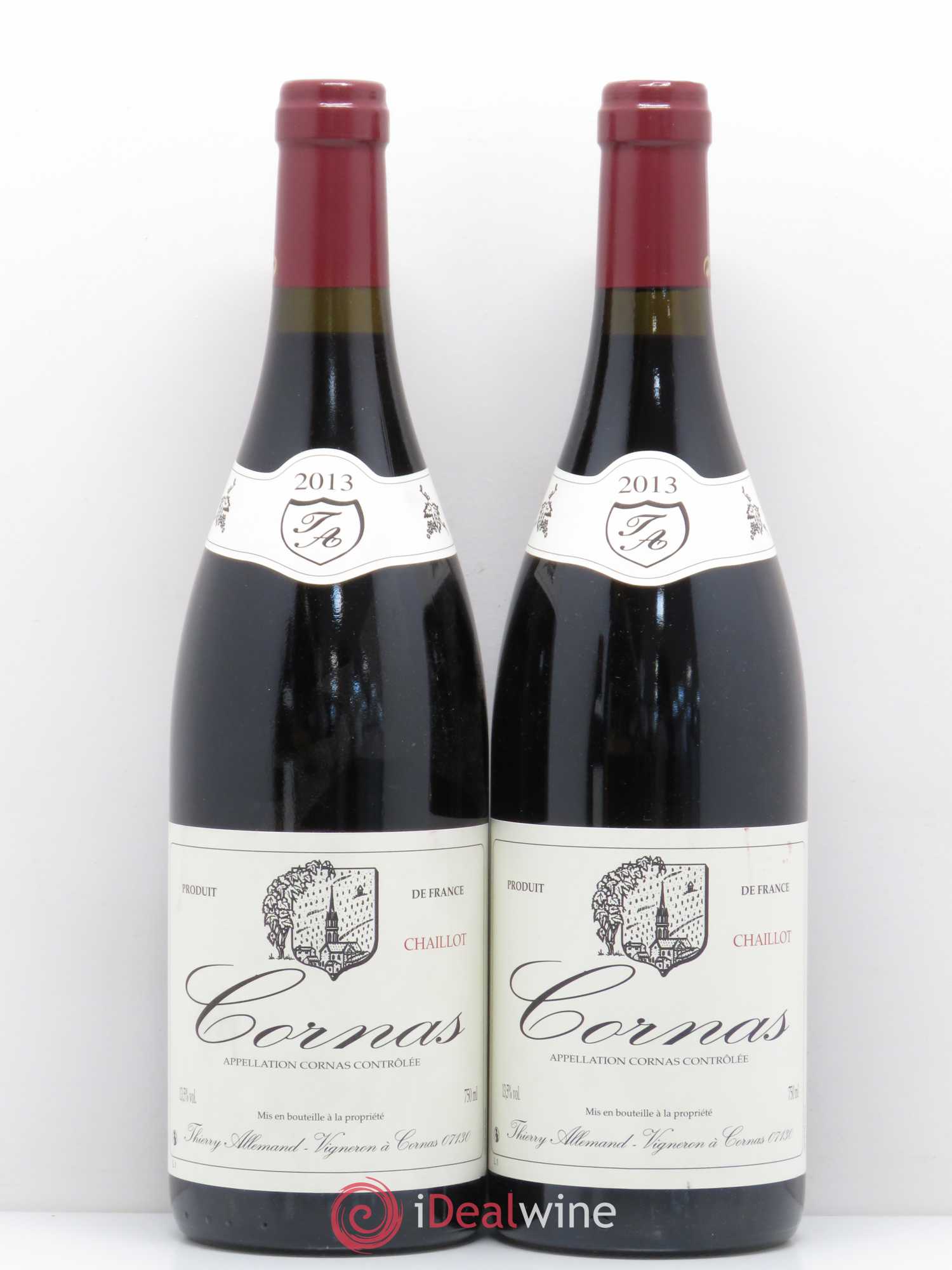 Cornas Chaillot Thierry Allemand 2013 - Lot de 2 bouteilles - 0