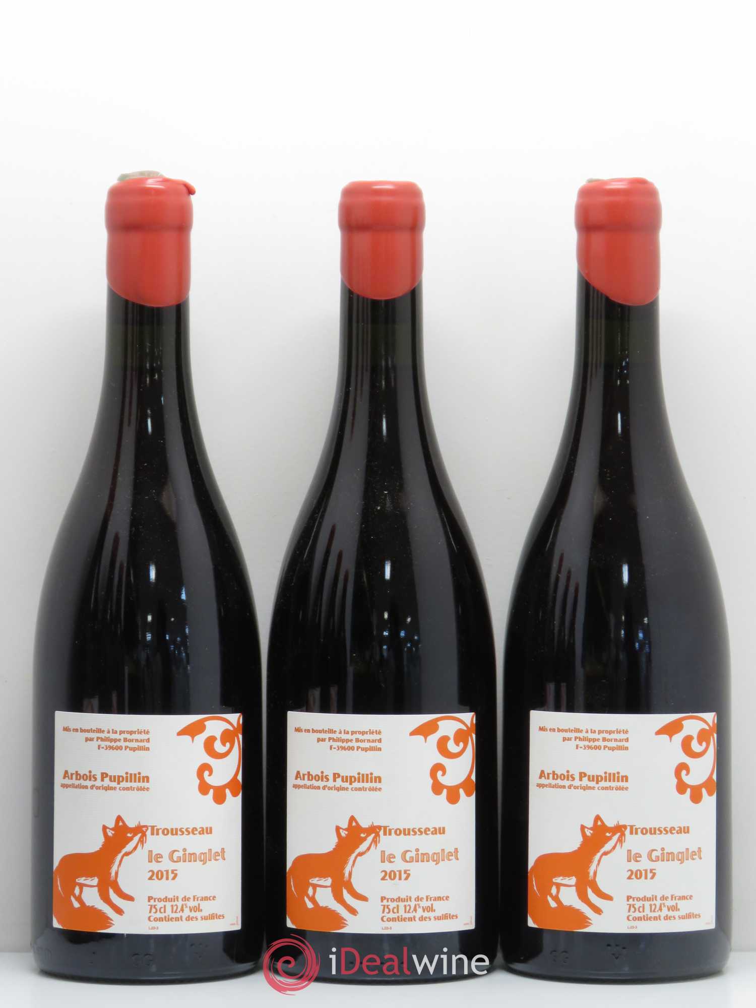 Arbois Pupillin Trousseau Le Ginglet Bornard 2015 - Posten von 6 Flaschen - 1