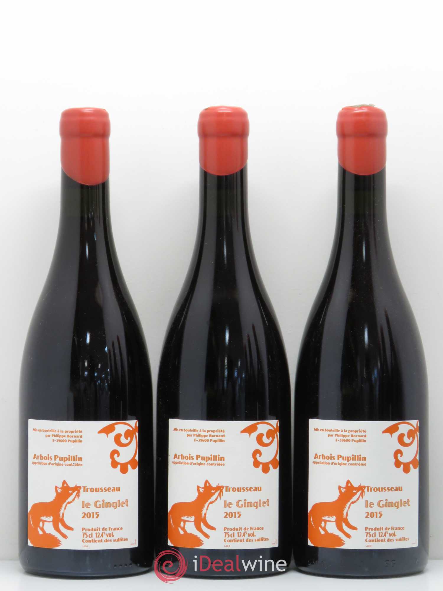 Arbois Pupillin Trousseau Le Ginglet Bornard 2015 - Posten von 6 Flaschen - 2