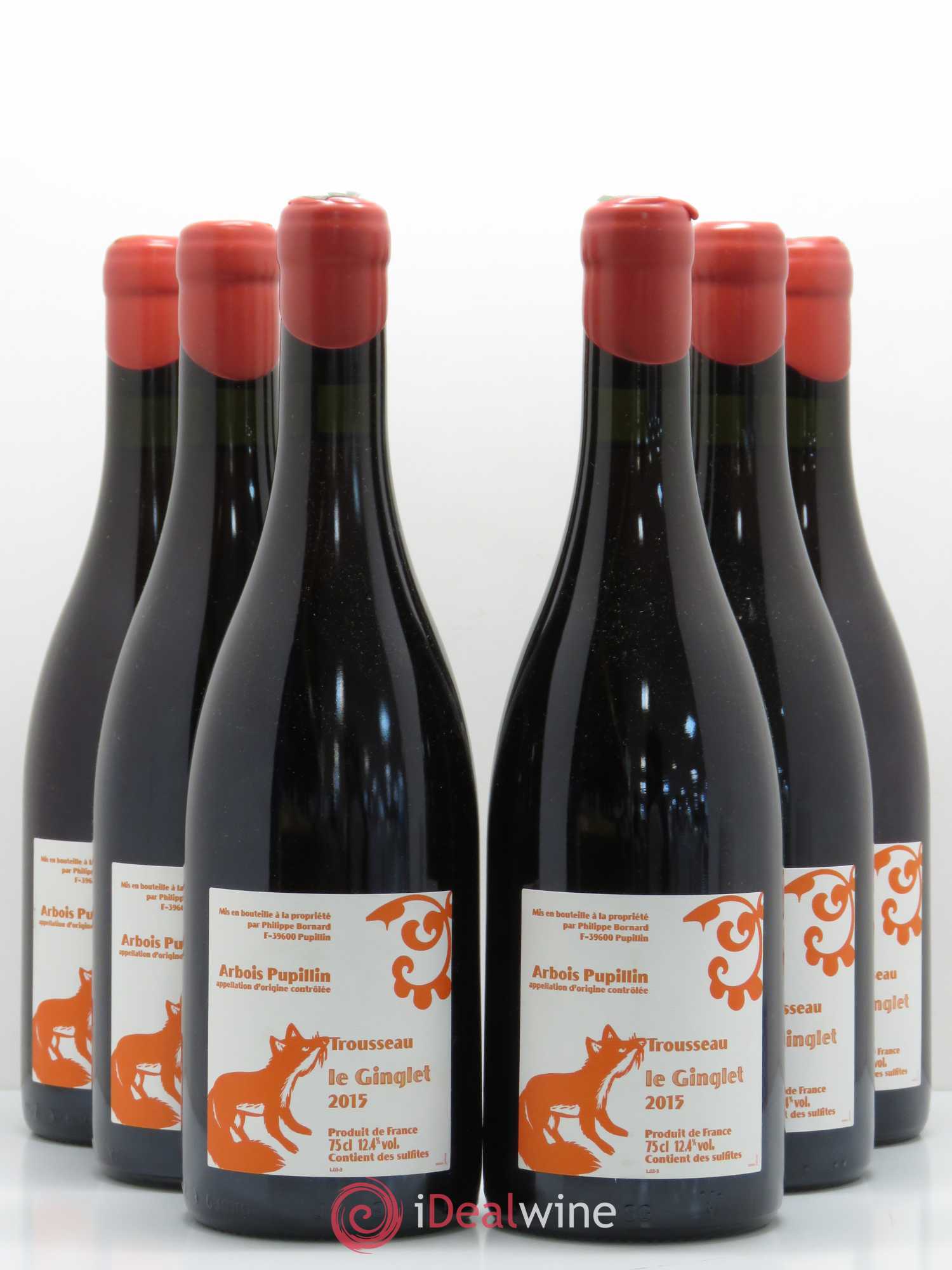 Arbois Pupillin Trousseau Le Ginglet Bornard 2015 - Posten von 6 Flaschen - 0