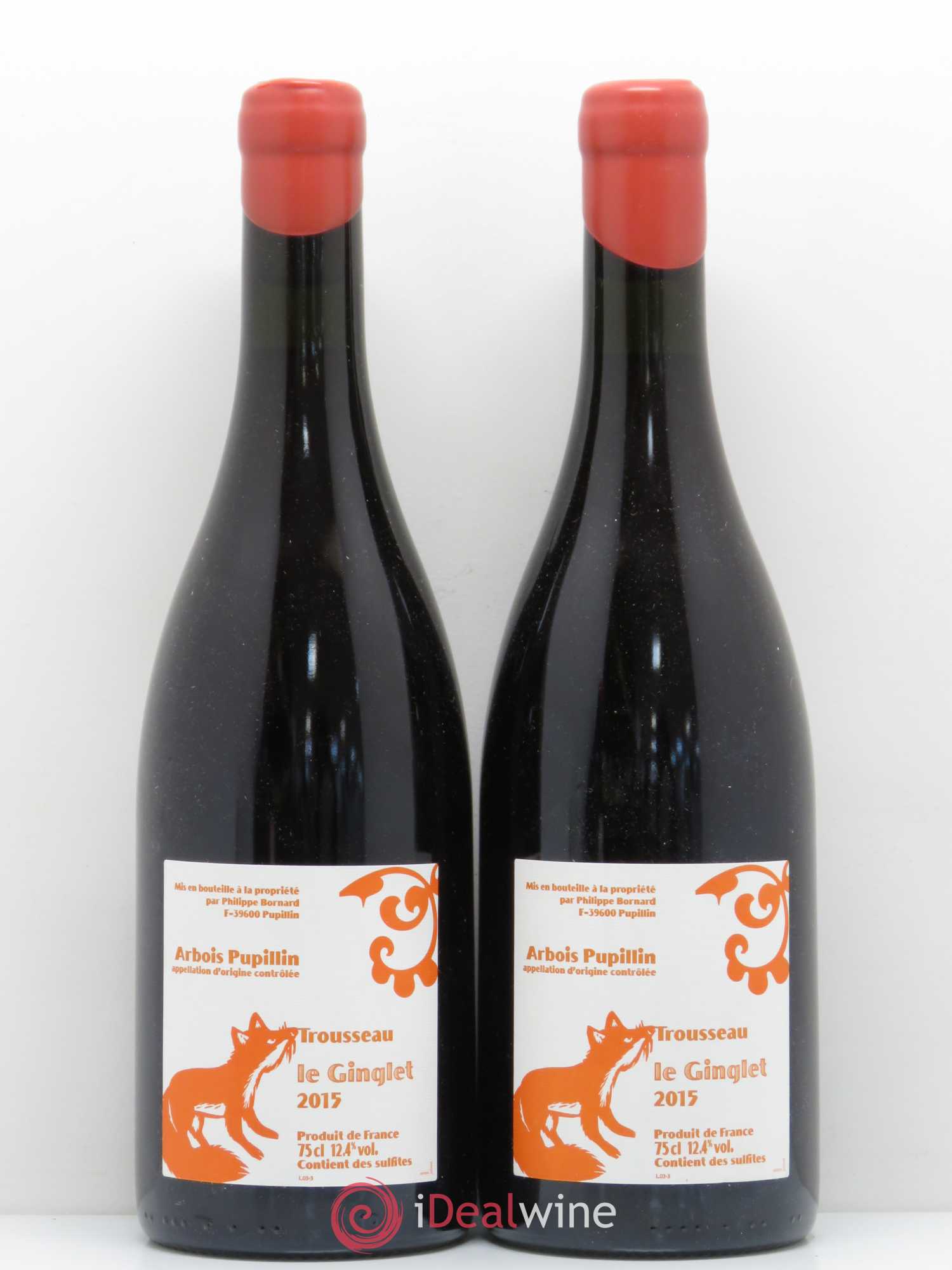 Arbois Pupillin Trousseau Le Ginglet Bornard 2015 - Posten von 2 Flaschen - 0