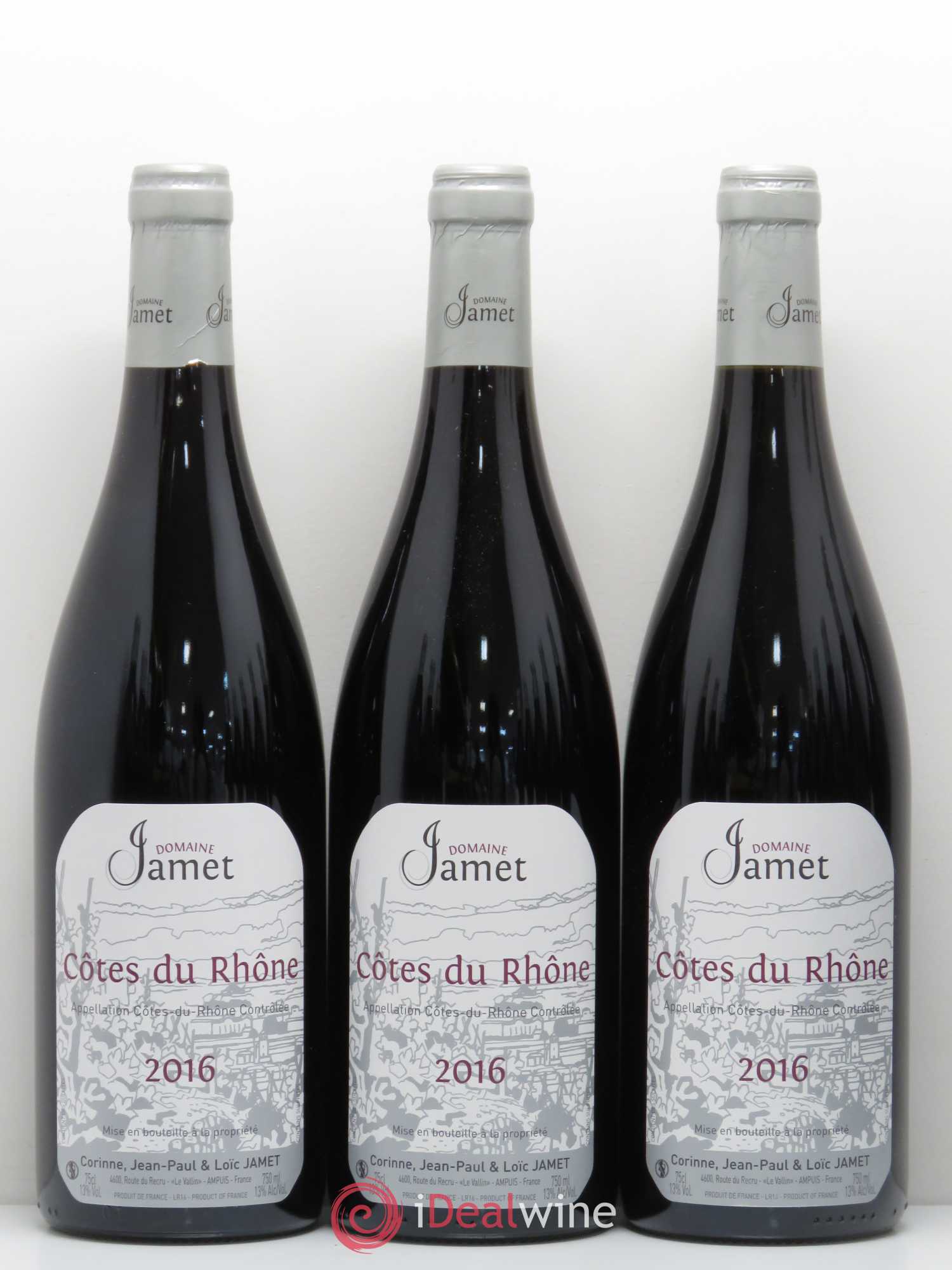 Côtes-du-Rhône Jamet (Domaine) 2016 - Lot de 12 bouteilles - 1