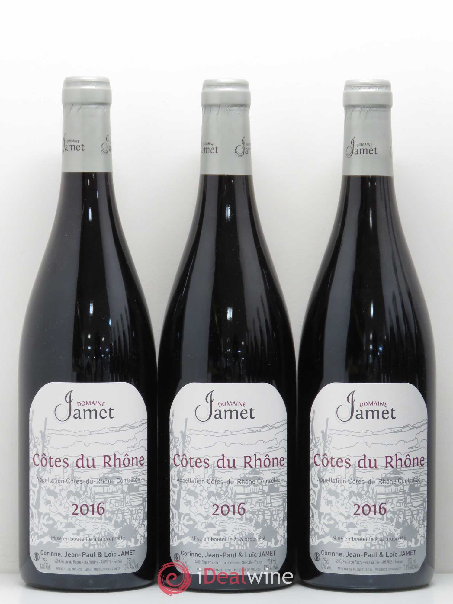 Côtes-du-Rhône Jamet (Domaine) 2016 - Lot de 12 bouteilles - 2