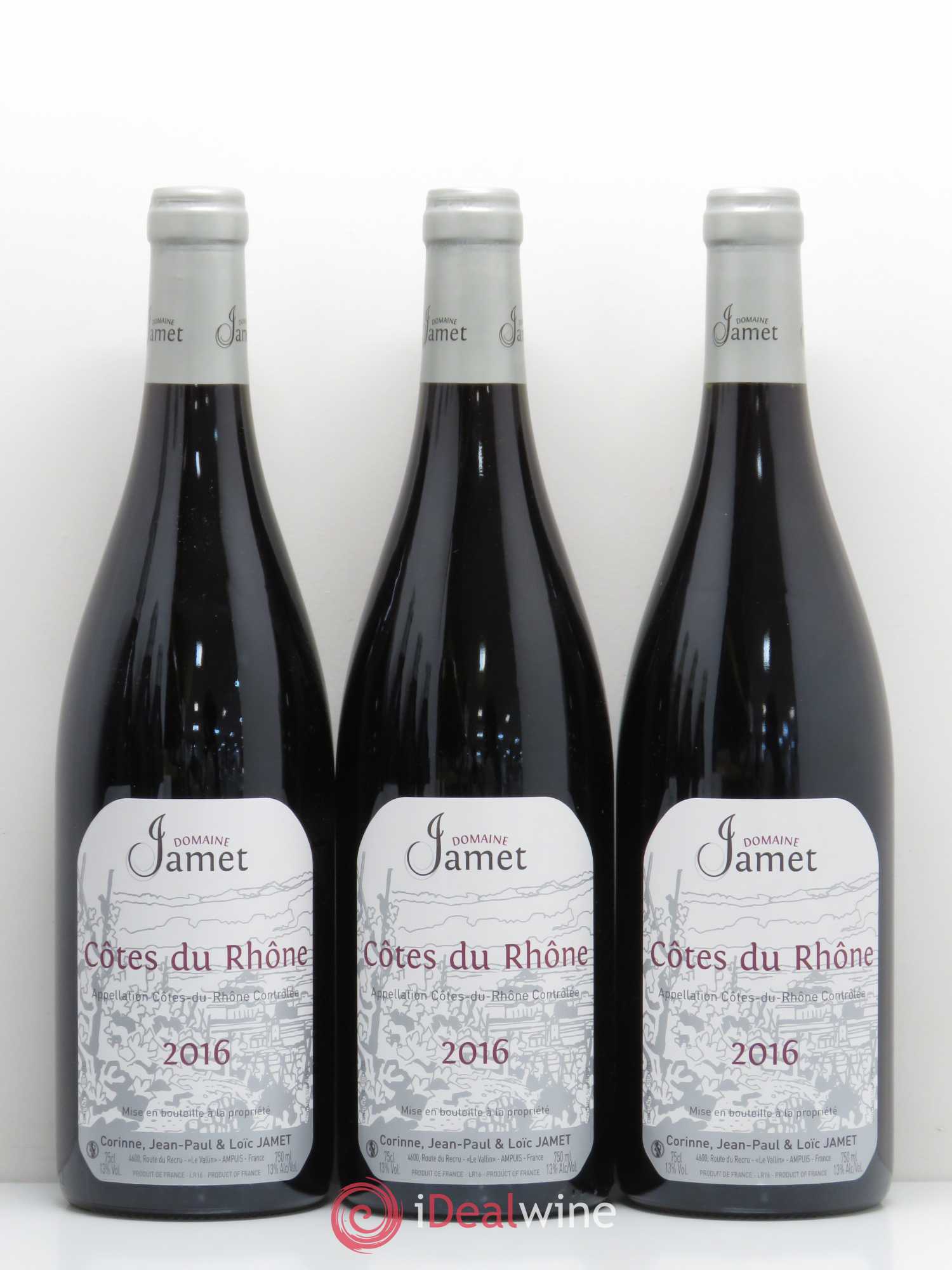 Côtes-du-Rhône Jamet (Domaine) 2016 - Lot de 6 bouteilles - 1