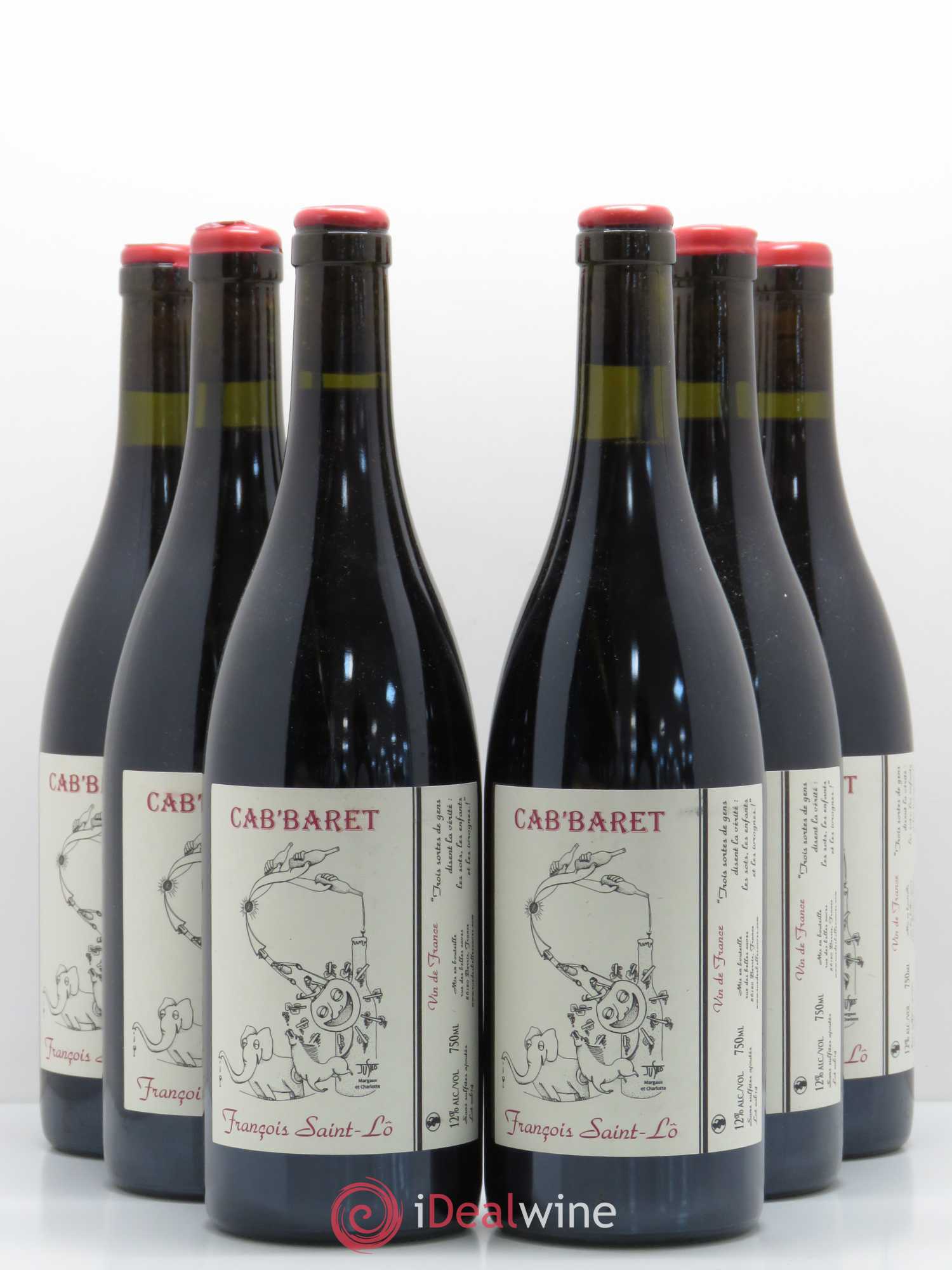 Vin de France Cab'baret Francois Saint-Lo - Posten von 6 Flaschen - 0