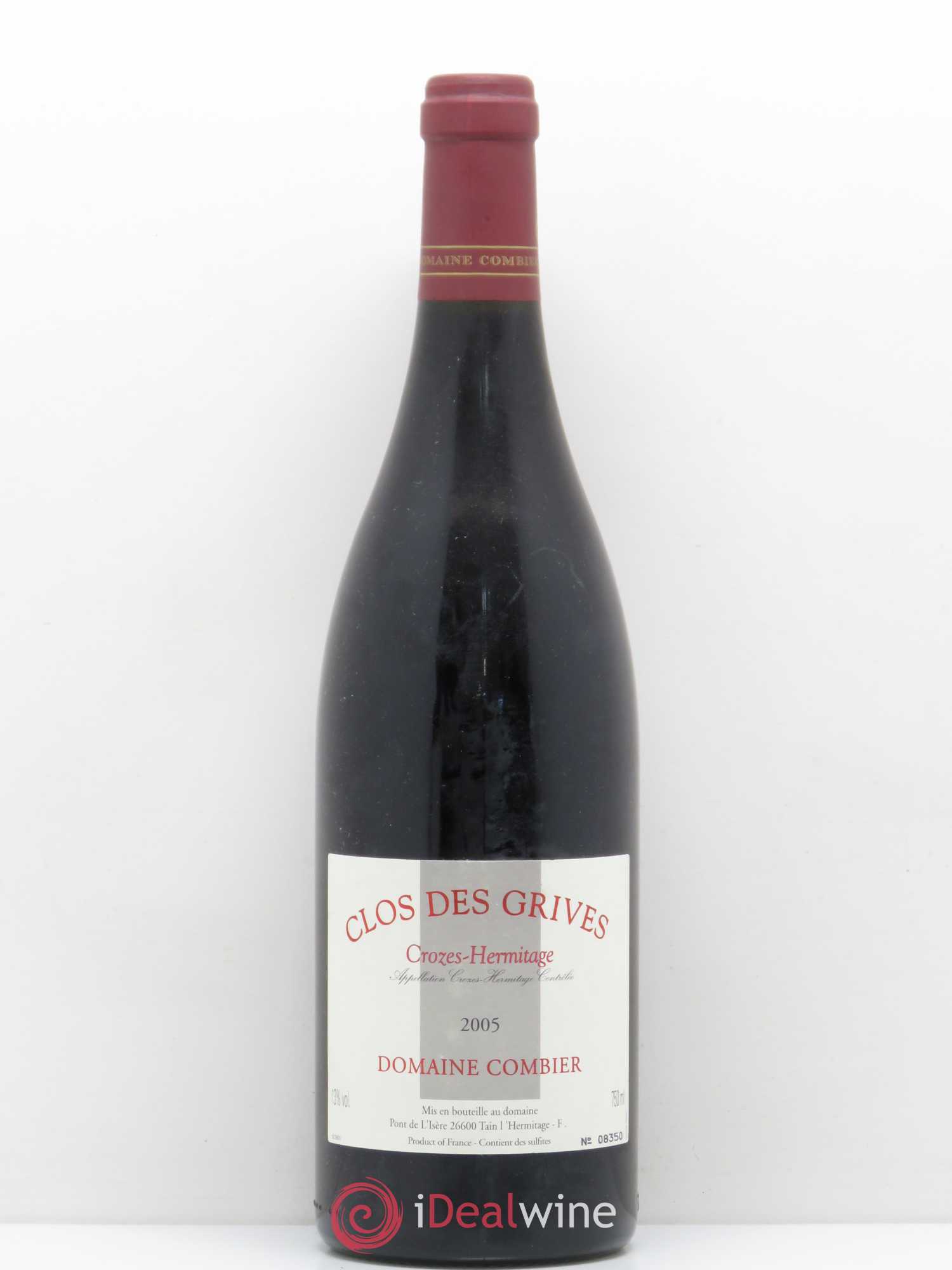Crozes-Hermitage Clos des Grives Combier 2005 - Lot de 1 bouteille - 0