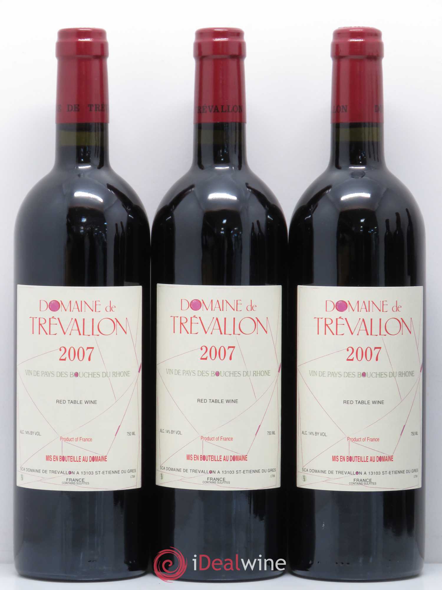 Coteaux d'Aix-en-Provence Trévallon (Domaine de) Eloi Dürrbach 2007 - Lot de 6 bouteilles - 1