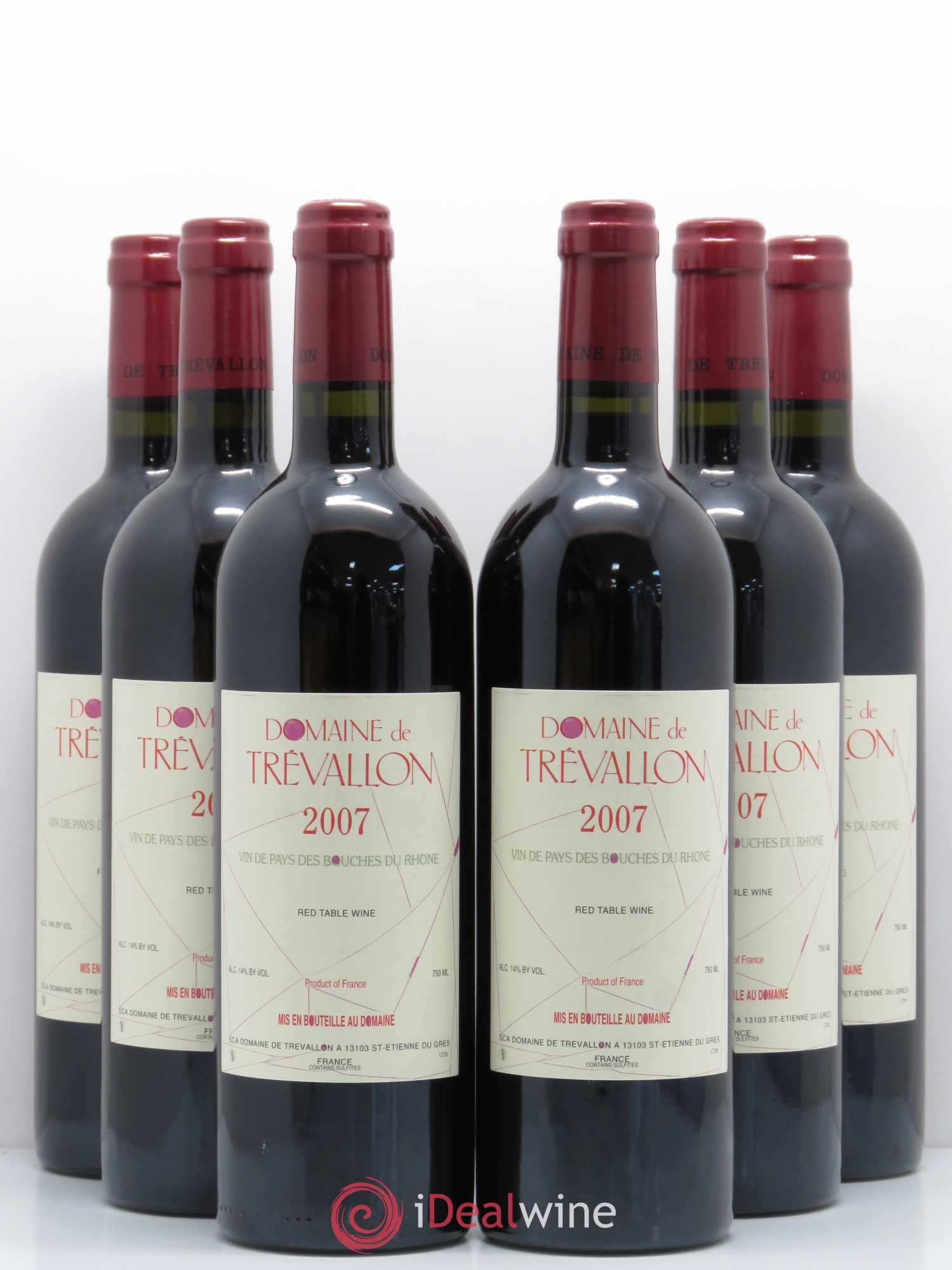 Coteaux d'Aix-en-Provence Trévallon (Domaine de) Eloi Dürrbach 2007 - Lot de 6 bouteilles - 0