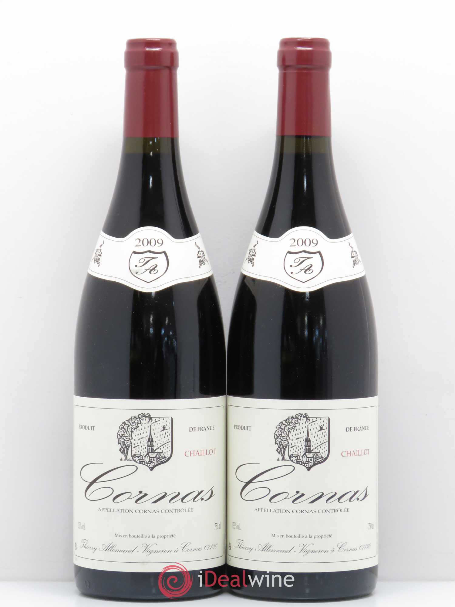 Cornas Chaillot Thierry Allemand 2009 - Lot de 2 bouteilles - 0