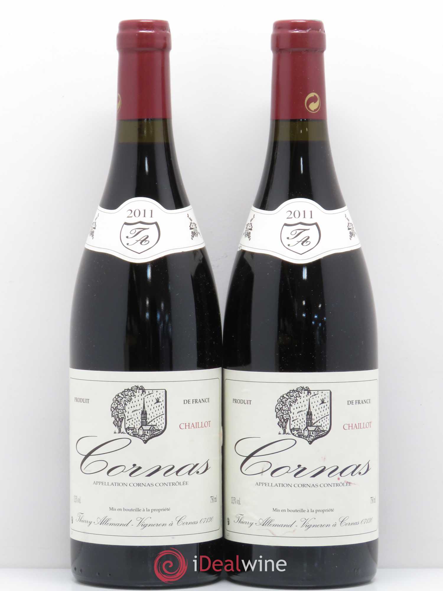 Cornas Chaillot Thierry Allemand 2011 - Lot de 2 bouteilles - 0