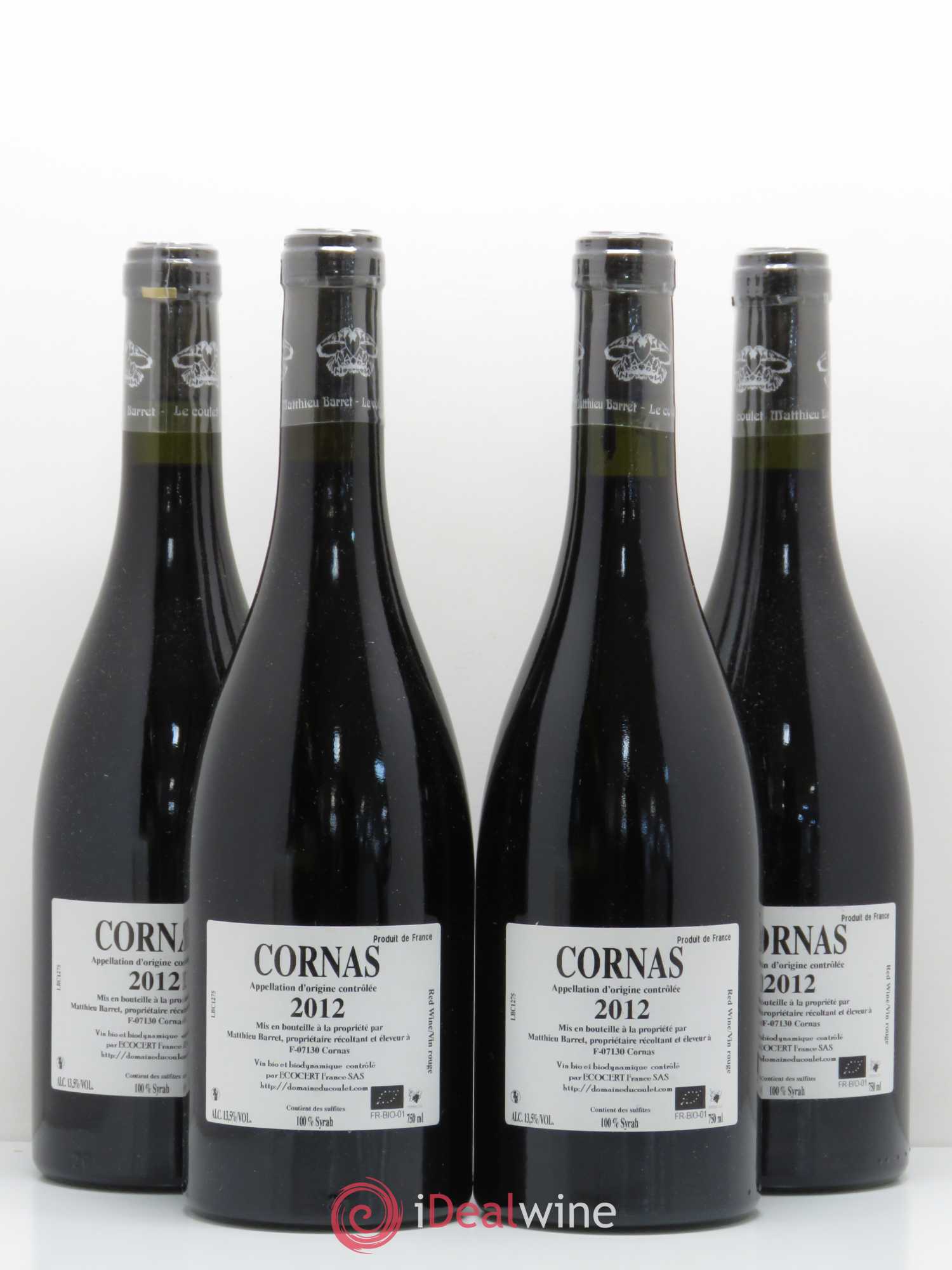 Cornas Brise Cailloux Coulet (Domaine du) - Matthieu Barret 2012 - Lot de 4 bouteilles - 1