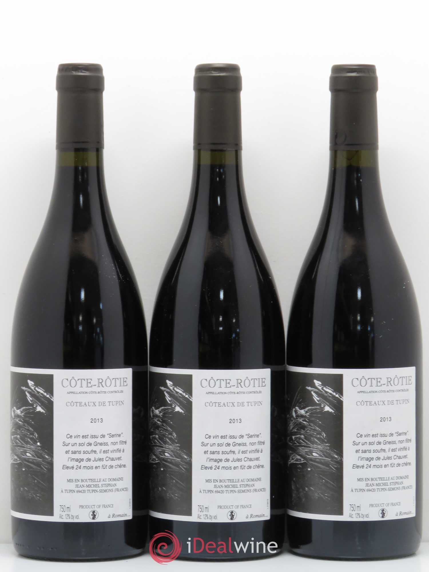 Côte-Rôtie Coteaux de Tupin Jean-Michel Stephan 2013 - Lot de 3 bouteilles - 0