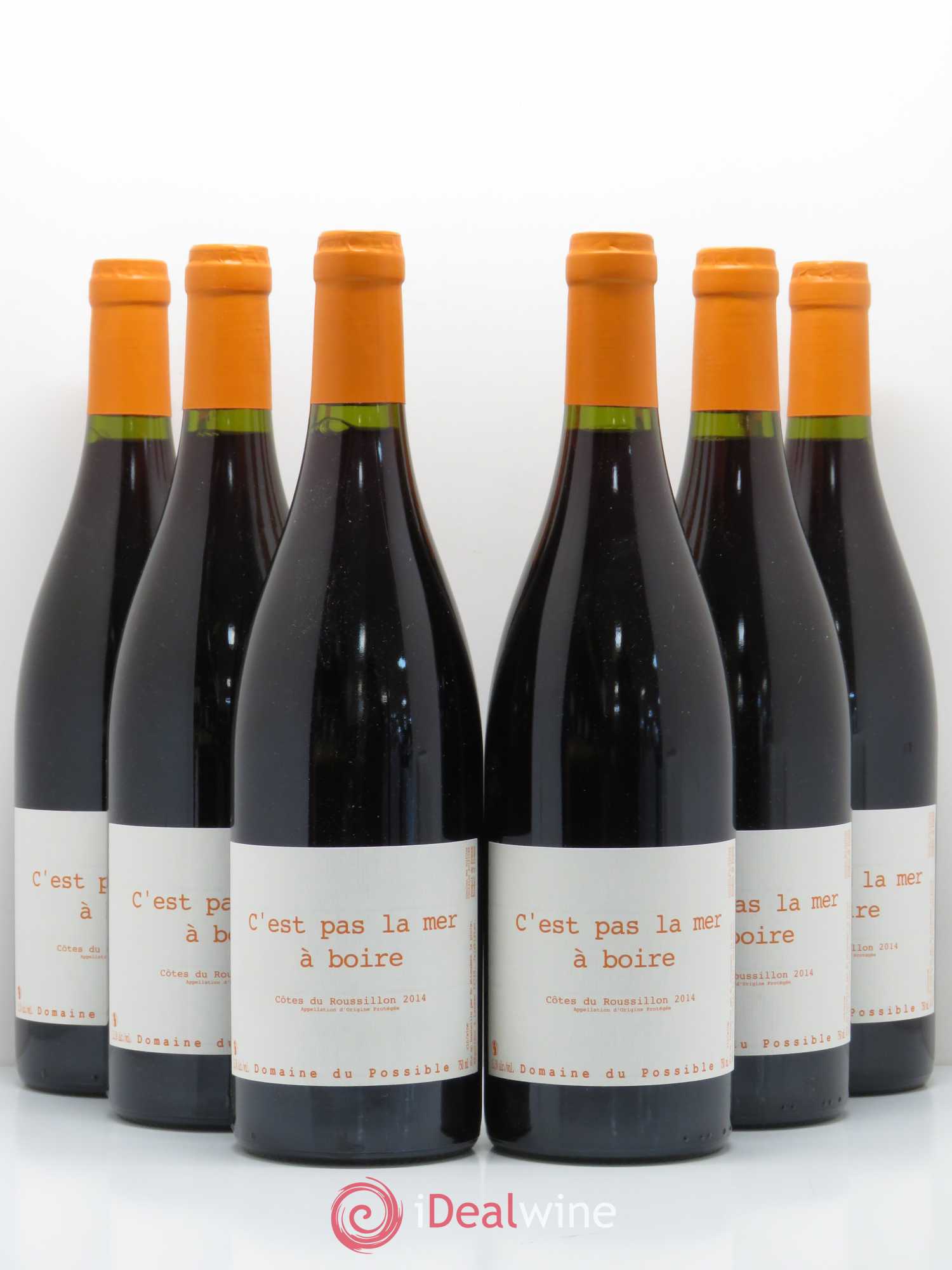Côtes du Roussillon C'est pas la mer à boire Domaine du Possible 2014 - Posten von 6 Flaschen - 0