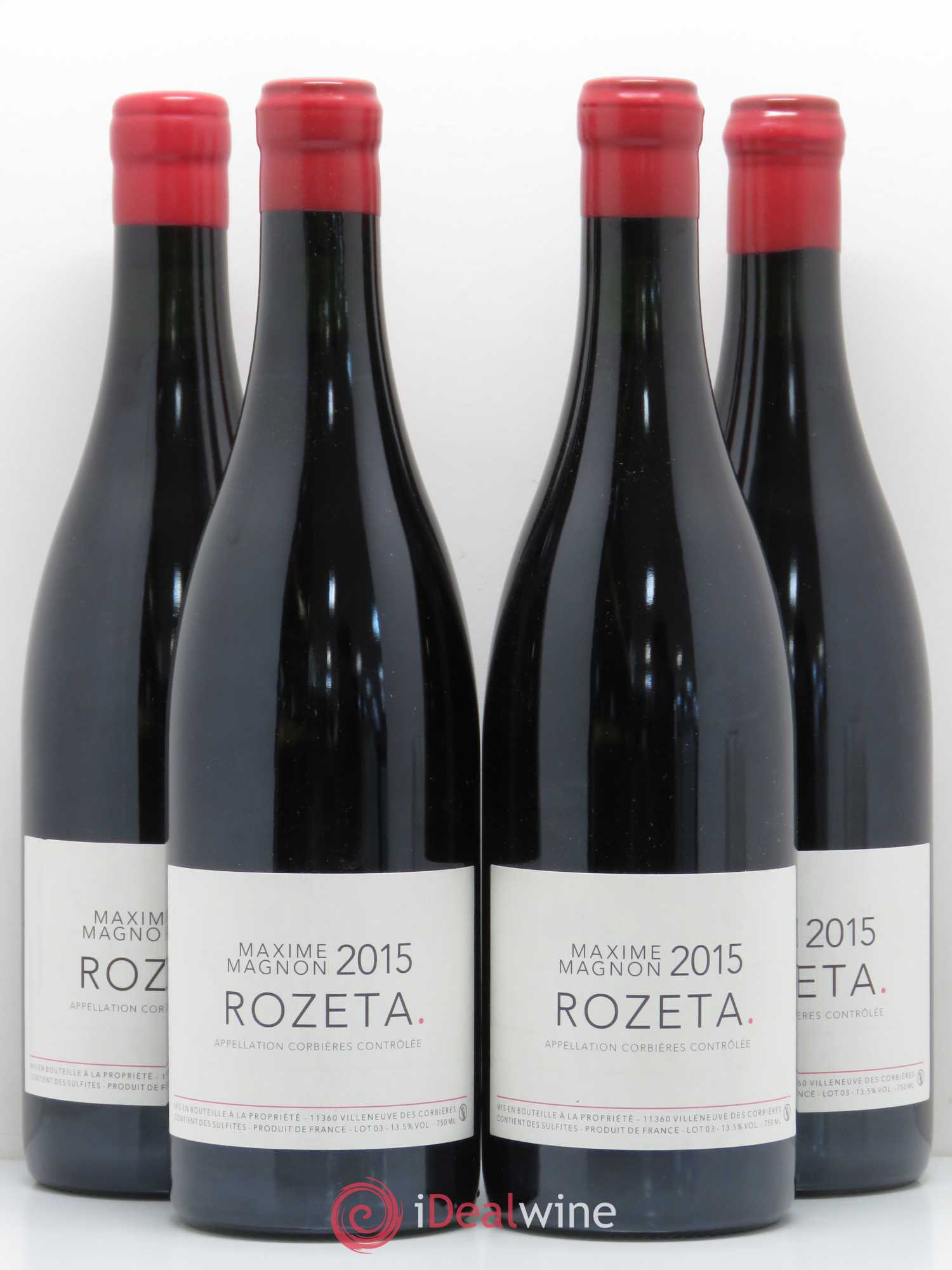 Corbières Rozeta Maxime Magnon 2015 - Lot de 4 bouteilles - 0