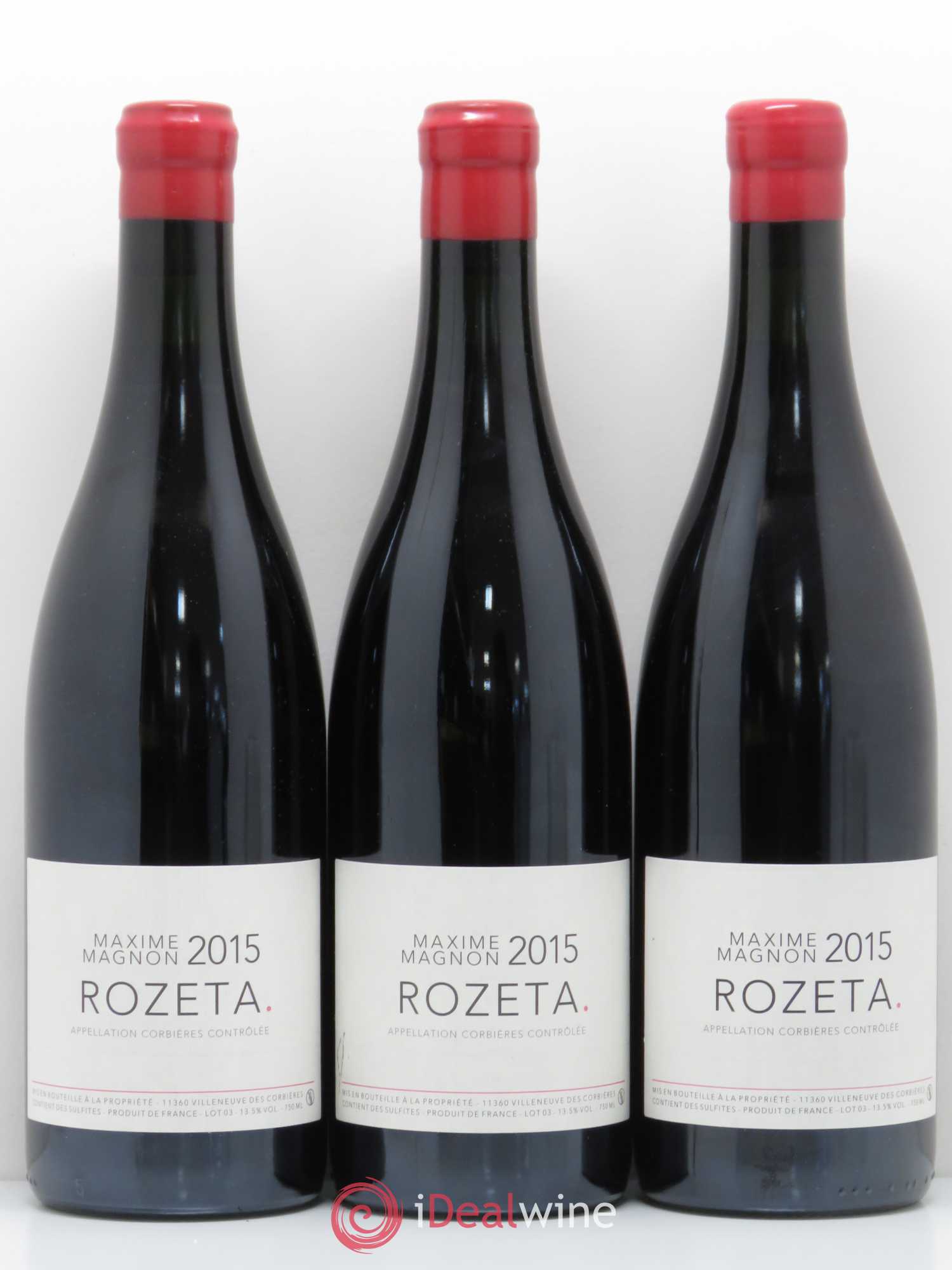 Corbières Rozeta Maxime Magnon 2015 - Lot de 3 bouteilles - 0