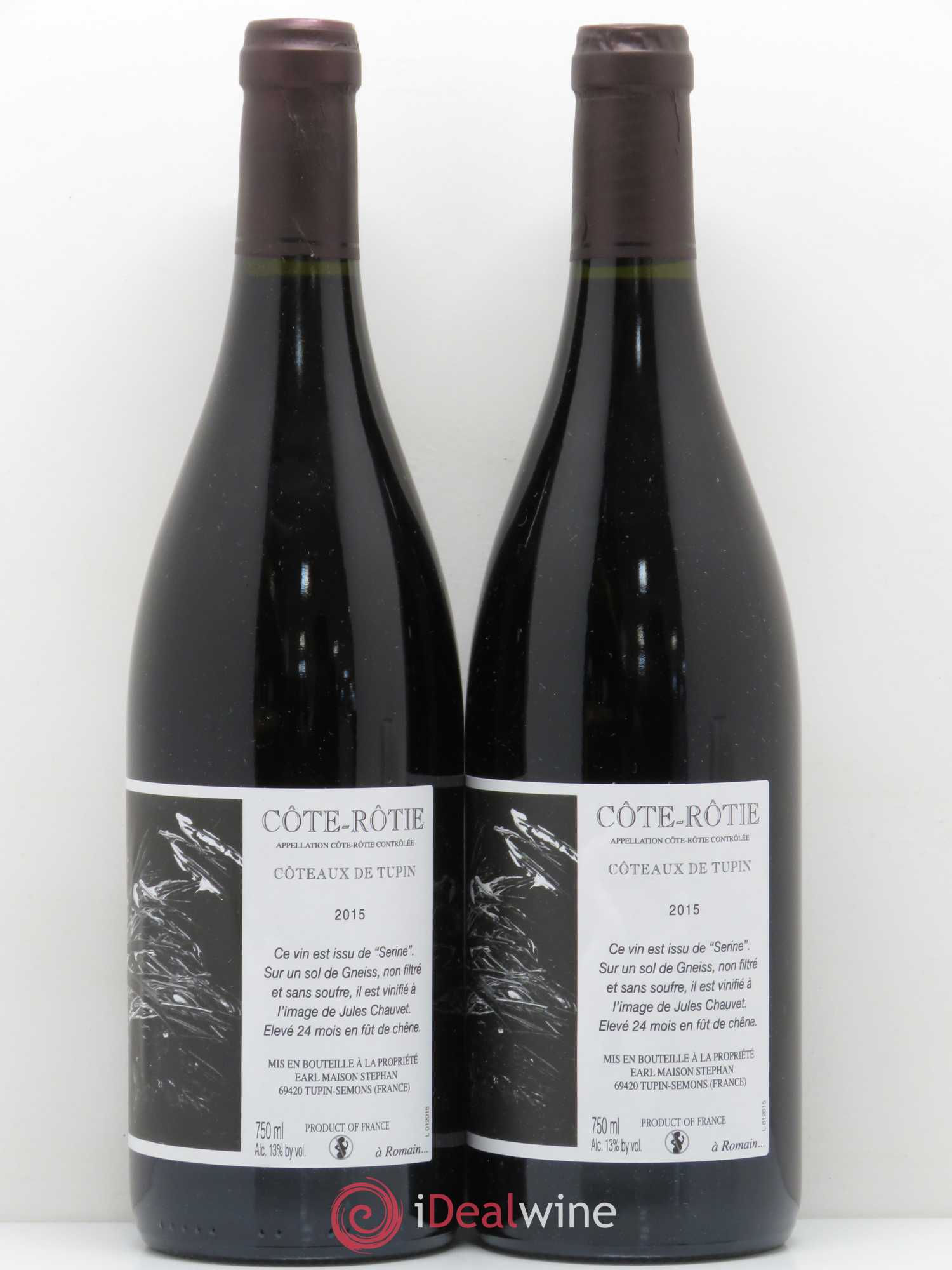 Côte-Rôtie Coteaux de Tupin Jean-Michel Stephan 2015 - Lot de 2 bouteilles - 0