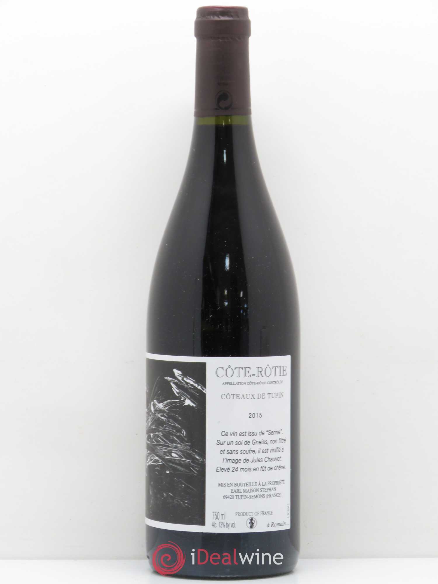 Côte-Rôtie Coteaux de Tupin Jean-Michel Stephan 2015 - Lot de 1 bouteille - 0