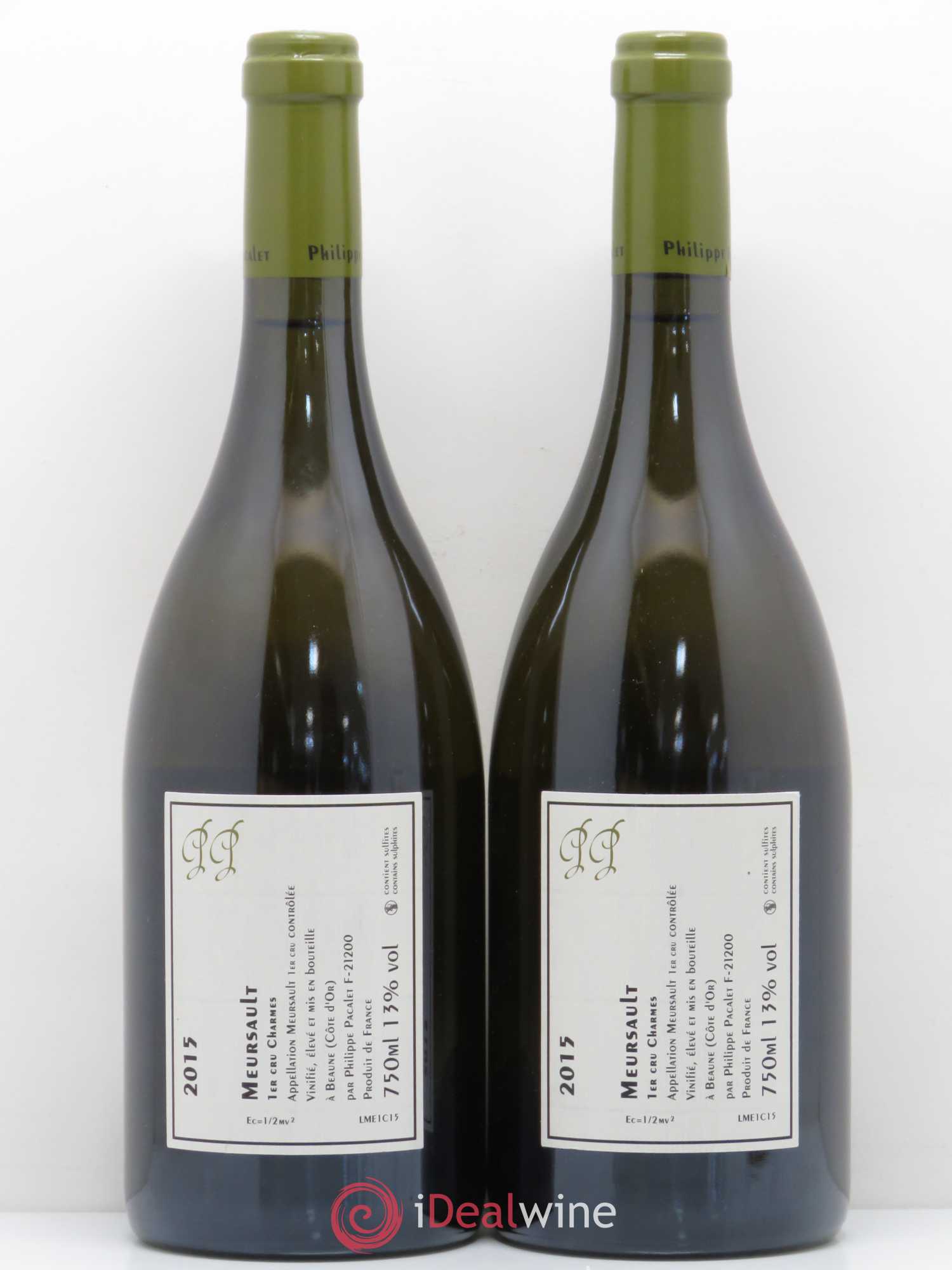 Meursault 1er Cru Charmes Philippe Pacalet 2015 - Lot de 2 bouteilles - 1