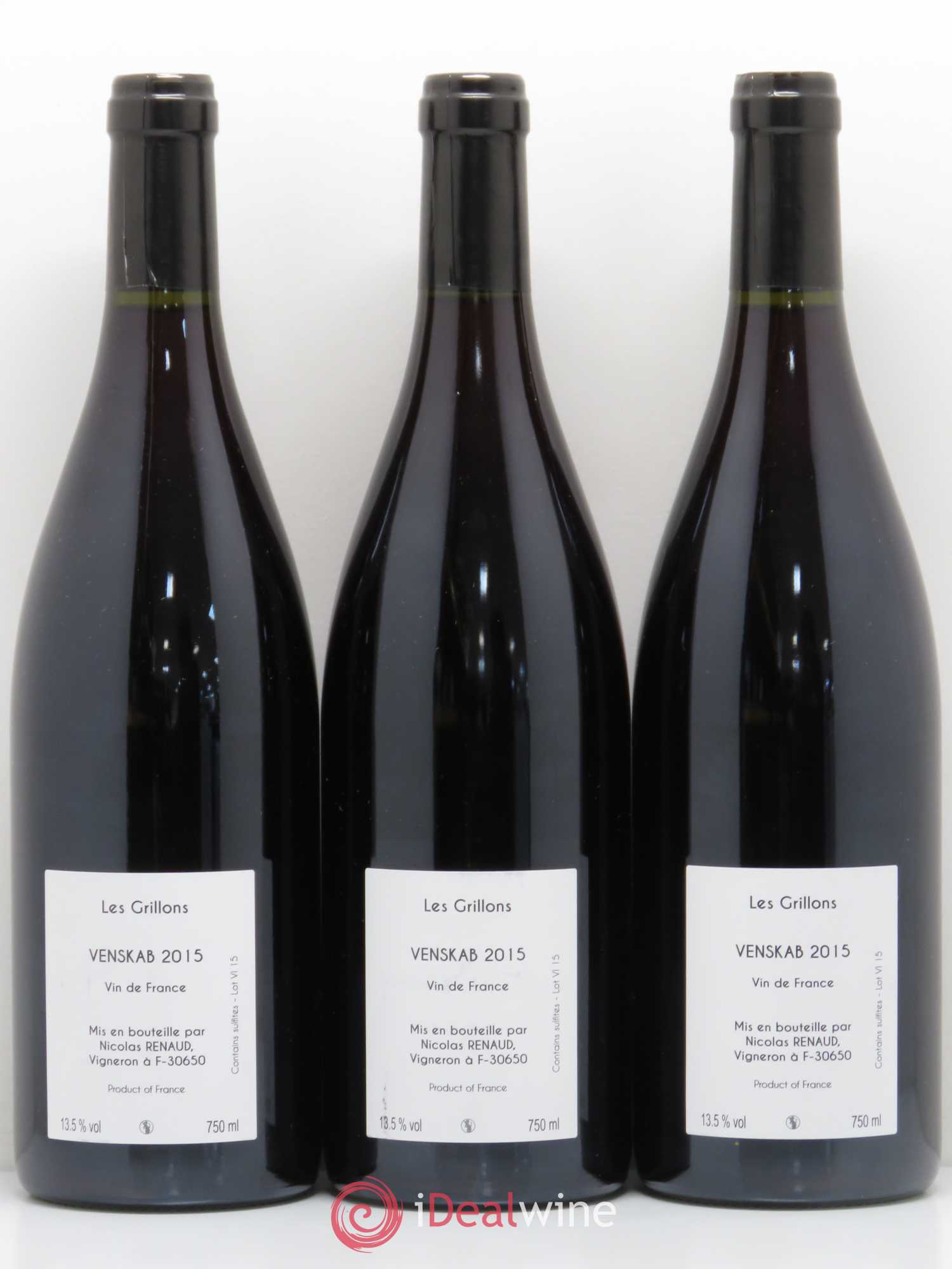 Vin de France Venskab Grillons 2015 - Posten von 6 Flaschen - 2