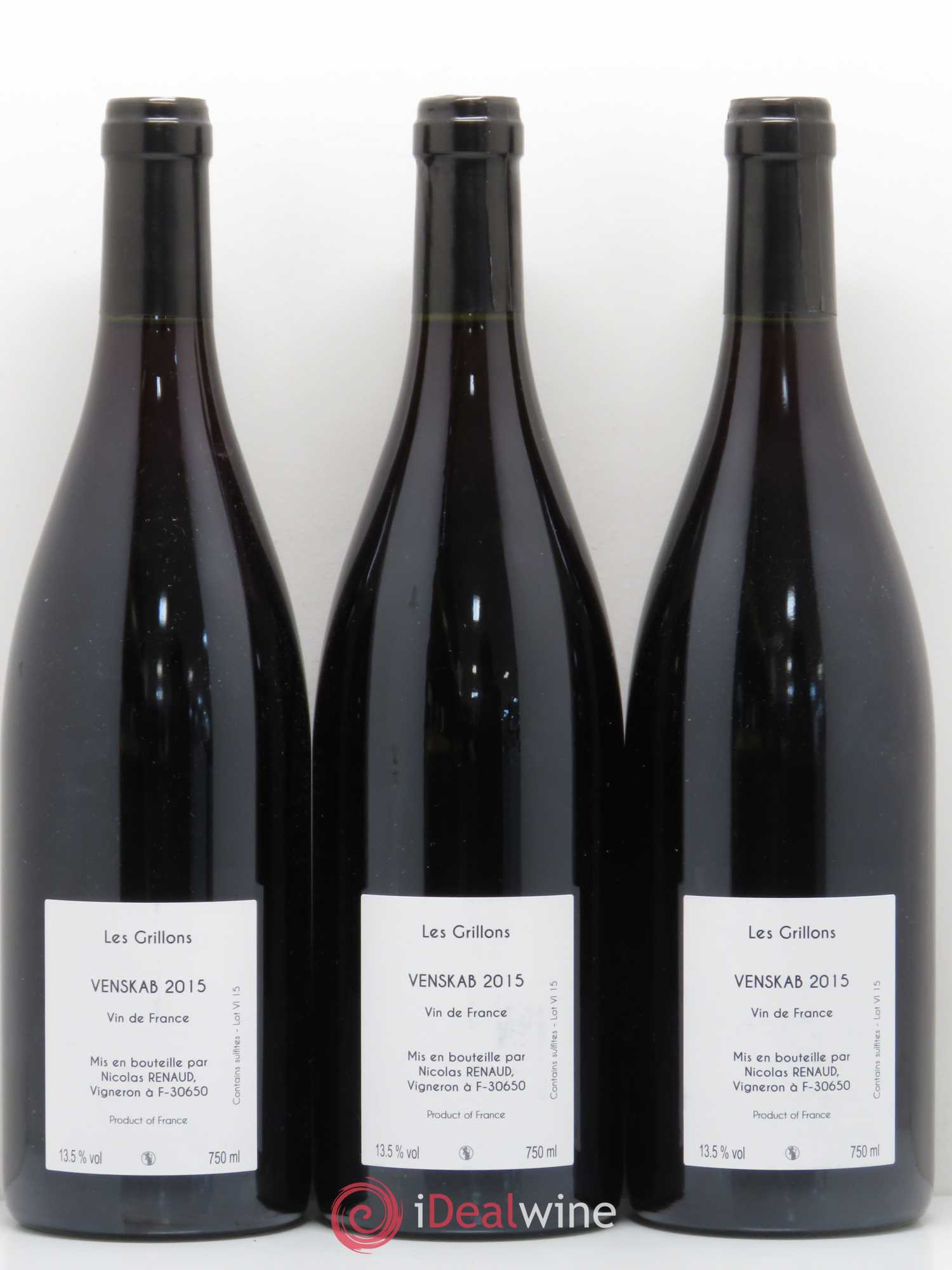 Vin de France Venskab Grillons 2015 - Posten von 6 Flaschen - 2