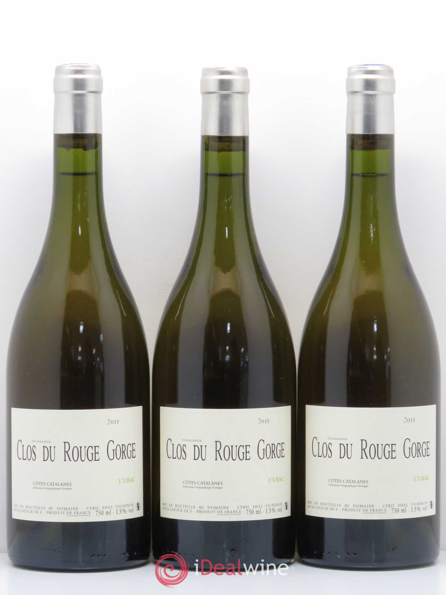 Côtes Catalanes (VDP des Côtes Catalanes) Ubac Clos du Rouge Gorge 2015 - Lot de 6 bouteilles - 1