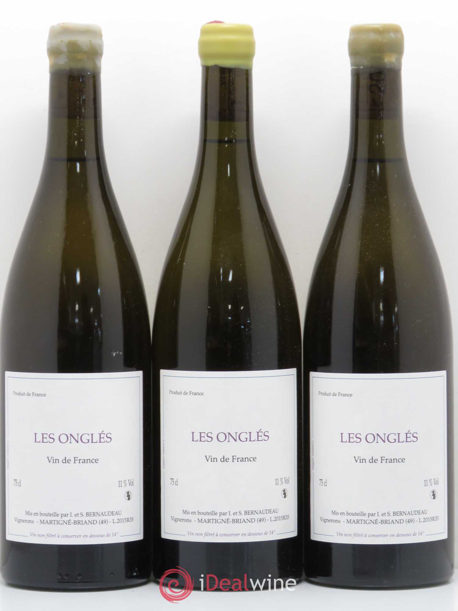 Vin de France Les Onglés Stéphane Bernaudeau 2015 - Lot de 3 bouteilles - 0