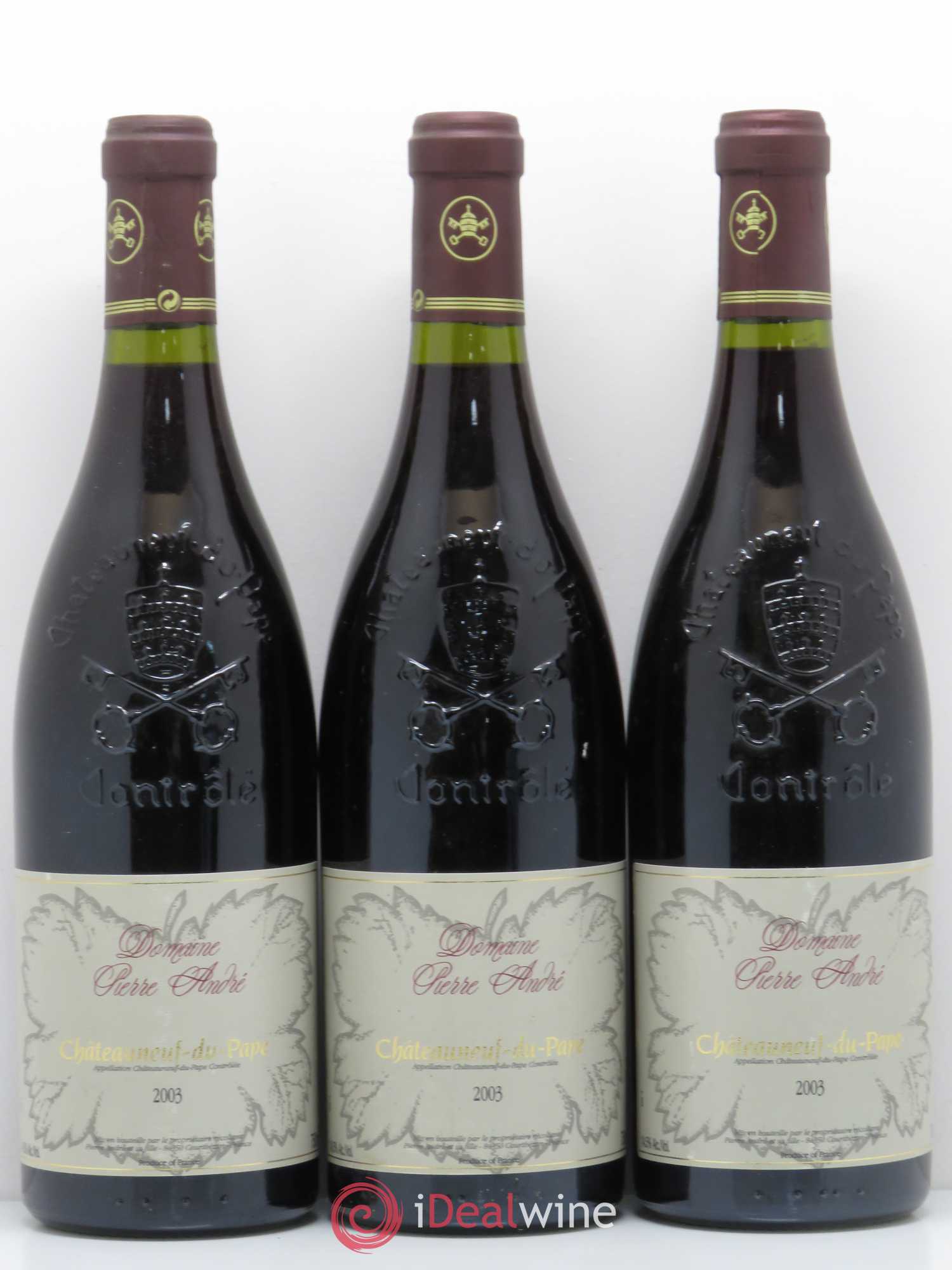 Châteauneuf-du-Pape Pierre André (Domaine) 2003 - Lot de 6 bouteilles - 2