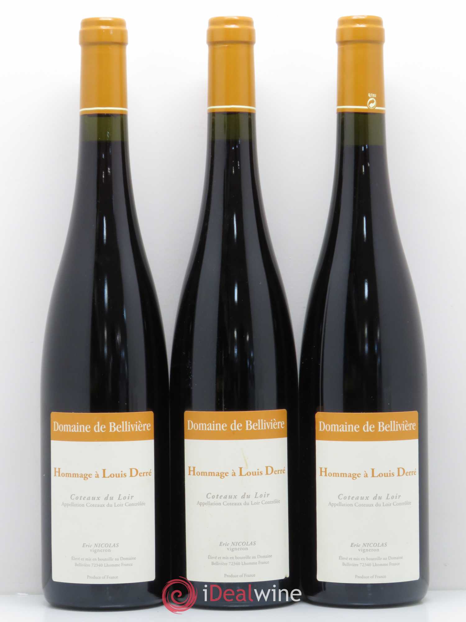 Divers Hommage à Louis Derré Domaine de Bellivière 2010 - Posten von 3 Flaschen - 0