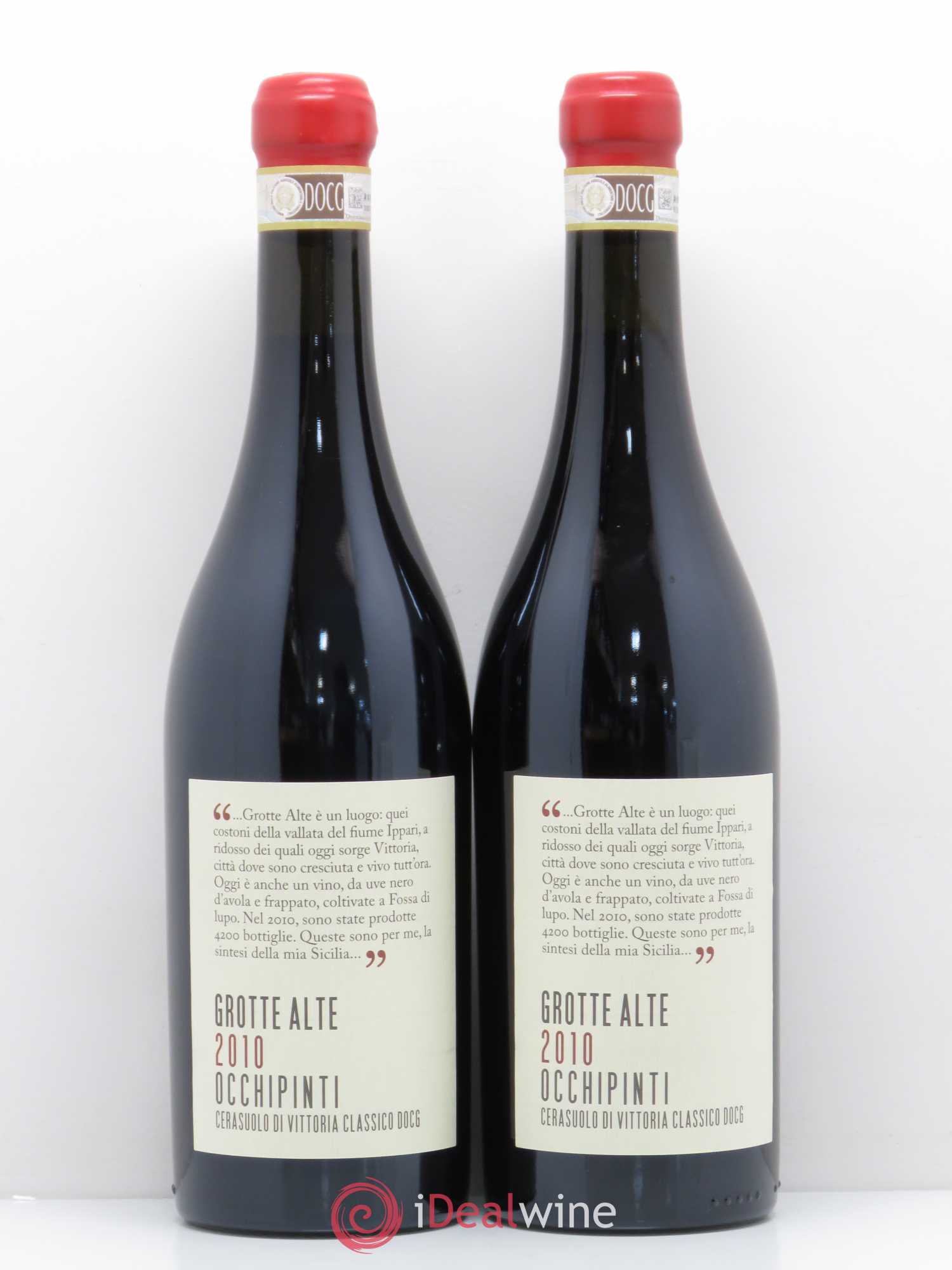 Cerasuolo di Vittoria Classico DOCG Grotte Alte Azienda Agricola Arianna Occhipinti 2010 - Lot de 2 bouteilles - 0