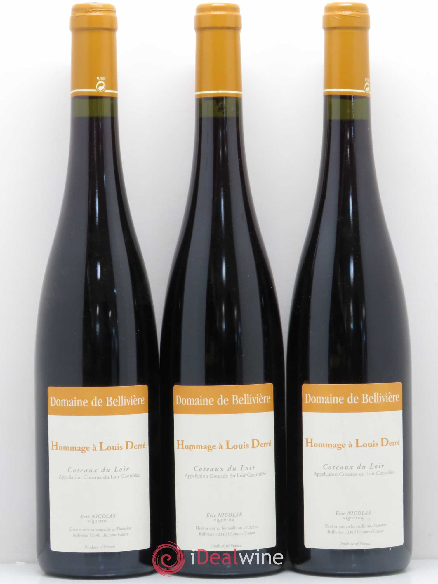 Divers Hommage à Louis Derré Domaine de Bellivière 2011 - Posten von 3 Flaschen - 0